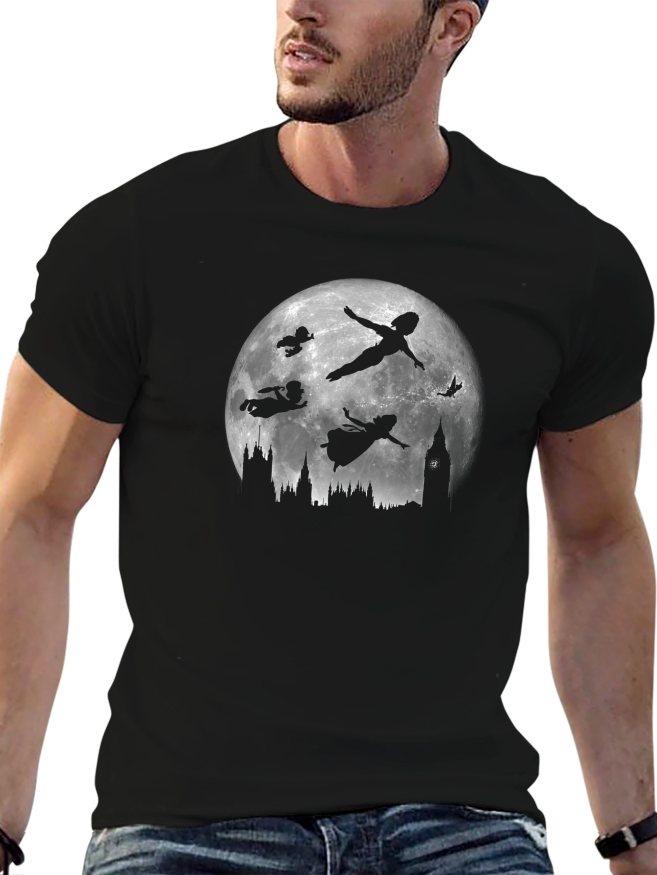 Peter Pan London Silhouette Black T-Shirt