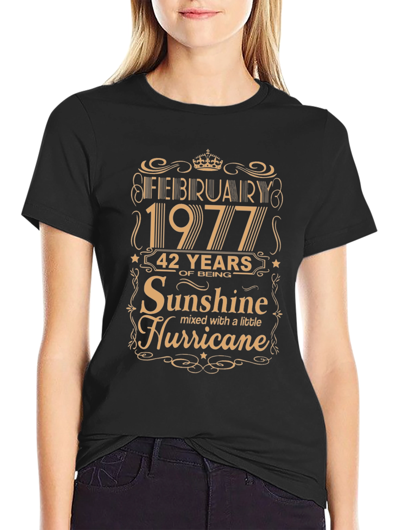 February 1977 Birthday Sunshine Hurricane T-Shirt