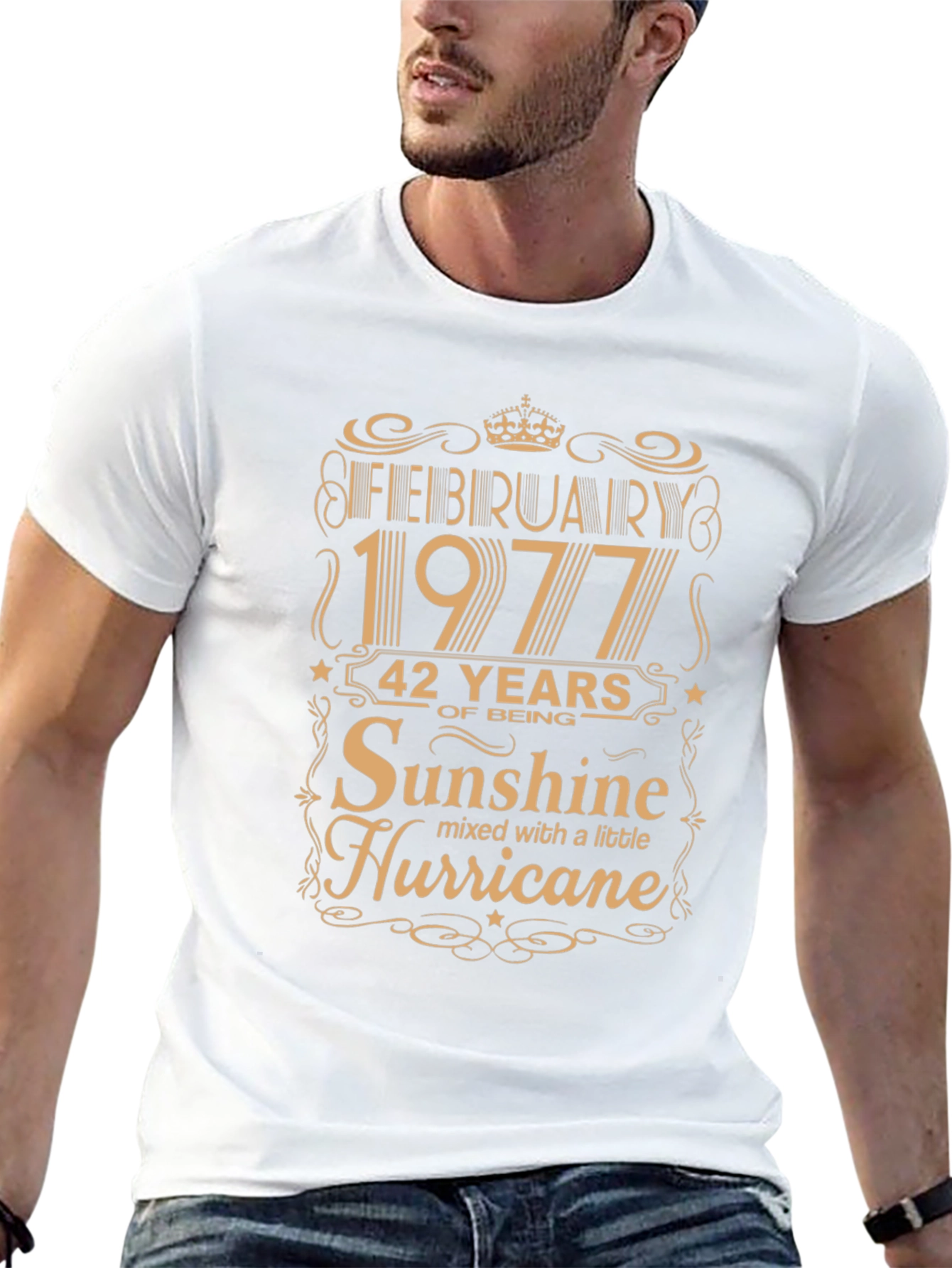 February 1977 Birthday Sunshine Hurricane T-Shirt