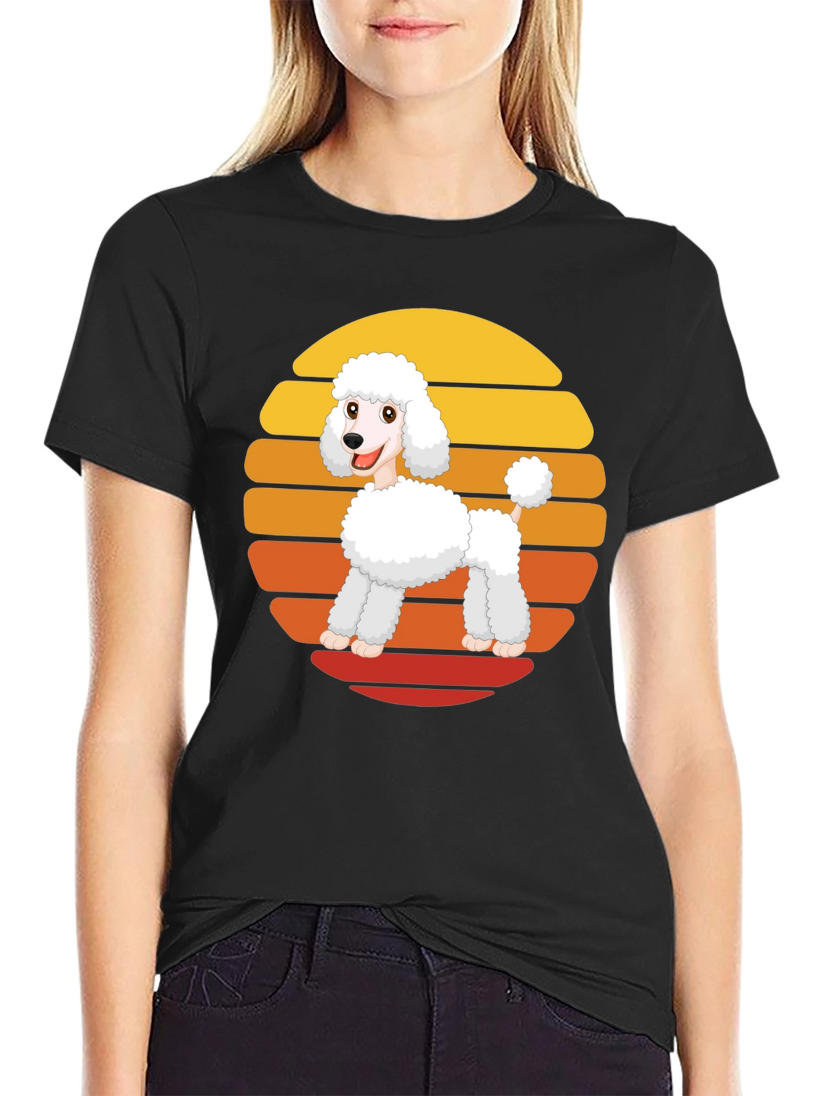 Poodle Sunset Graphic Tee