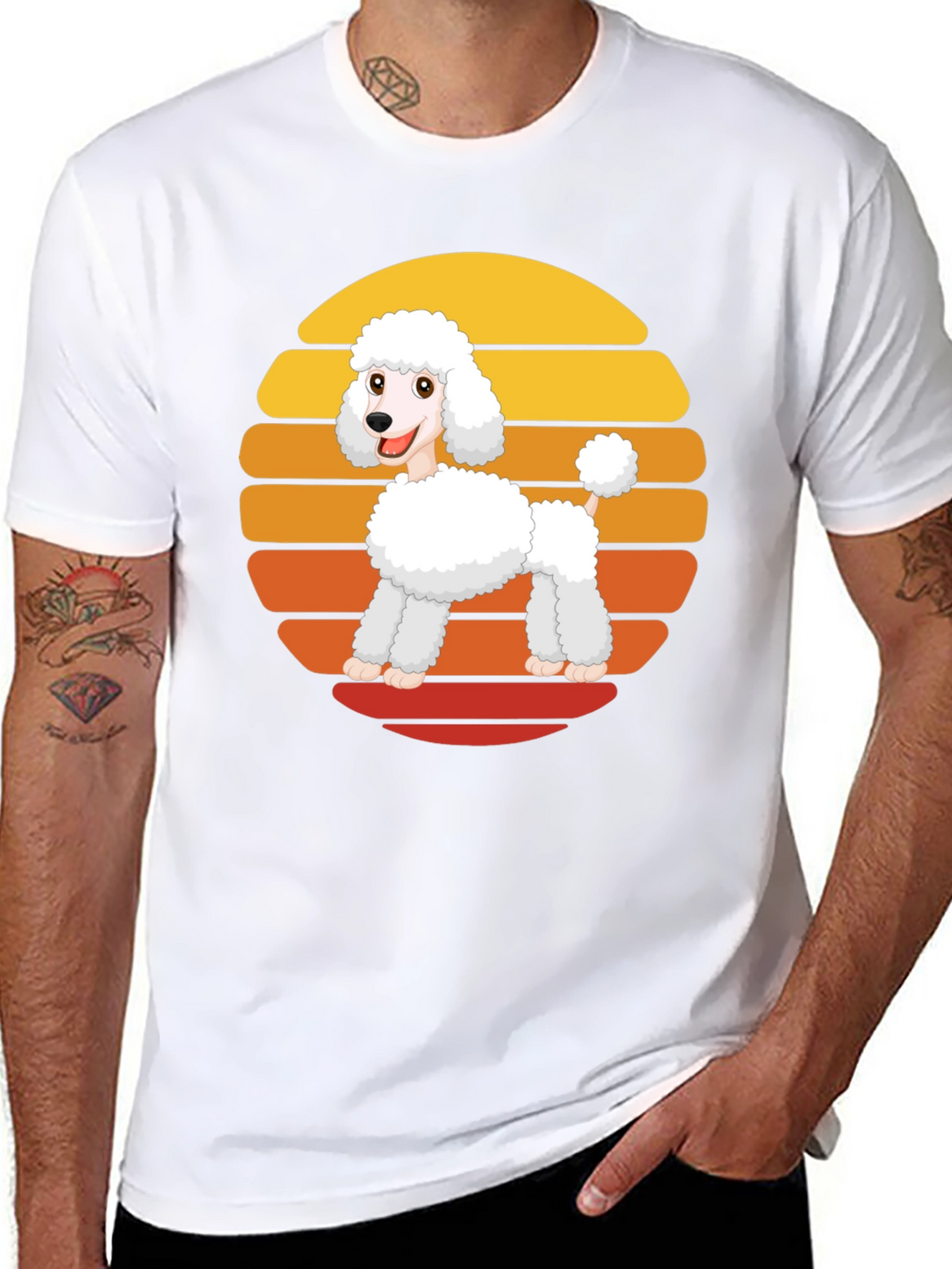 Poodle Sunset Graphic Tee