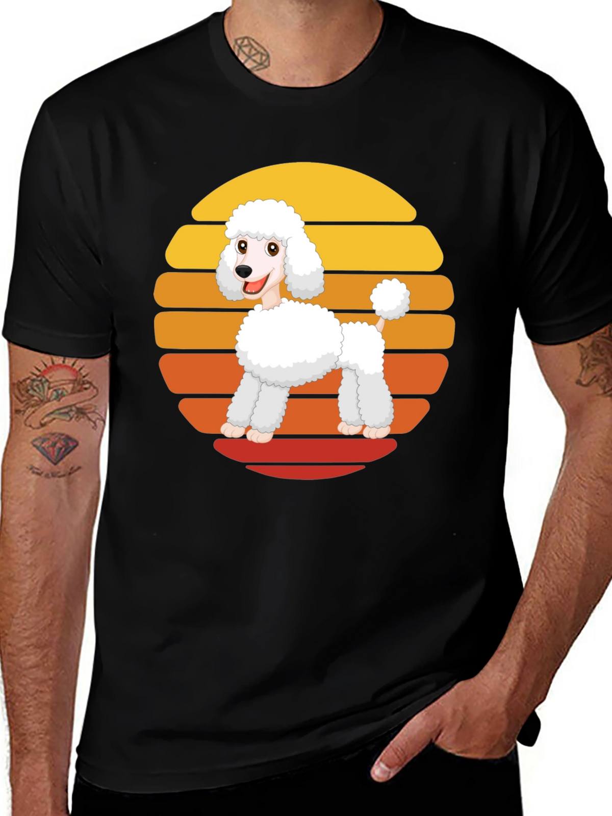 Poodle Sunset Graphic Tee