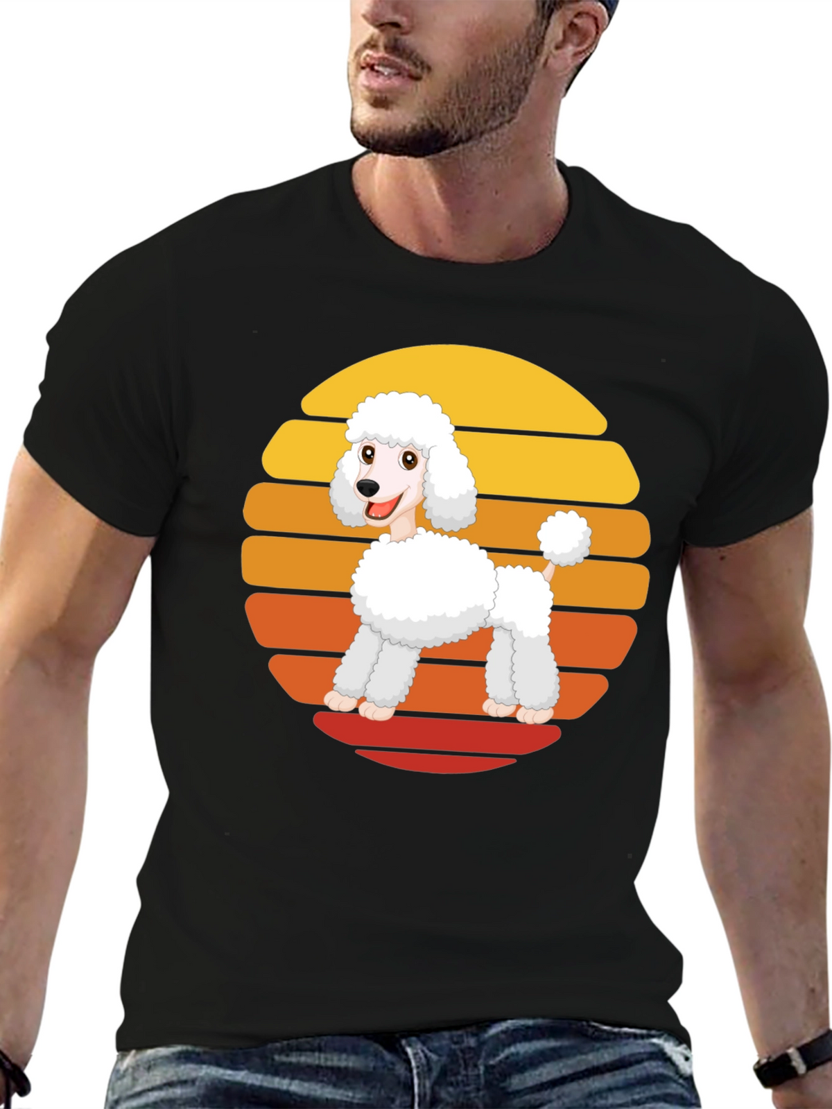 Poodle Sunset Graphic Tee