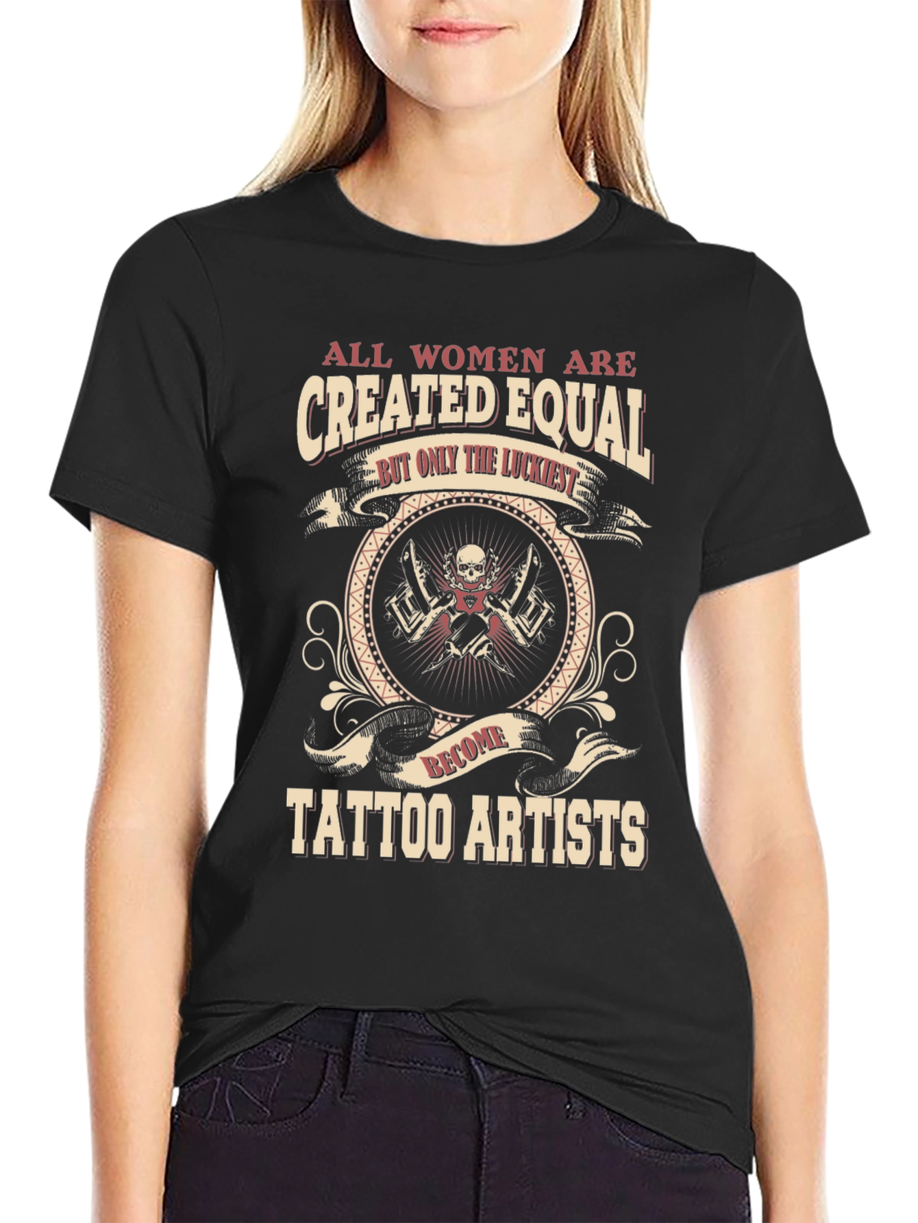 Women Tattoo Artist Black T-Shirt