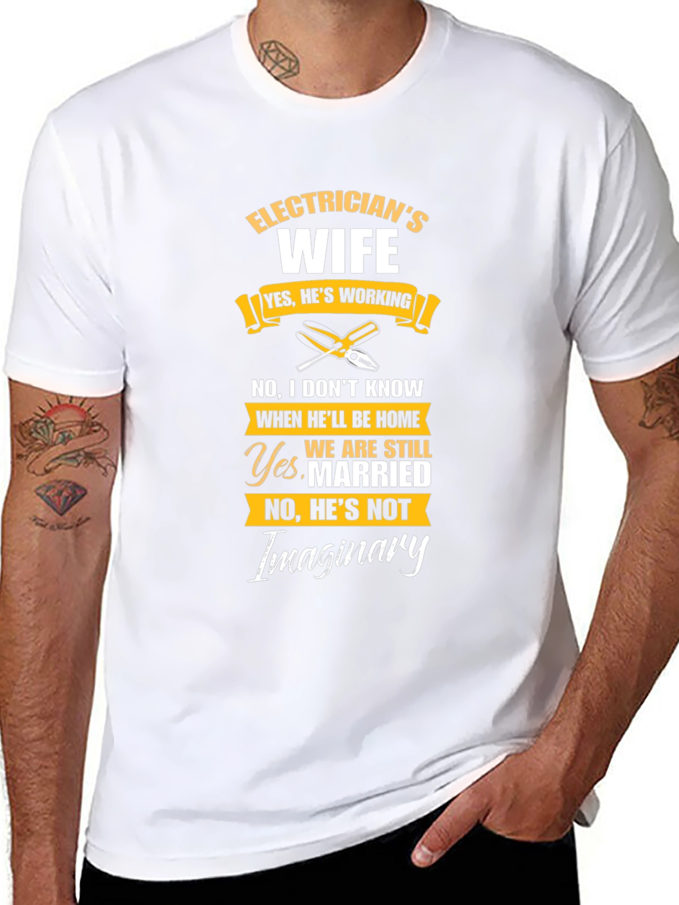 Electricians Wife Novelty Graphic T-Shirt