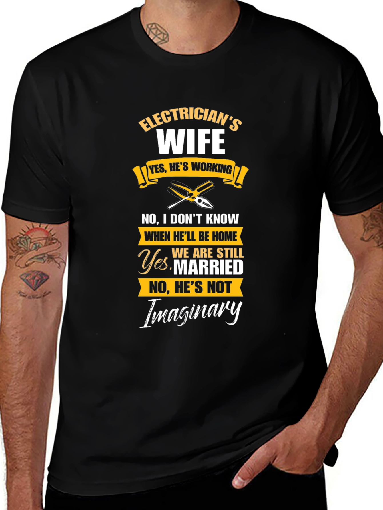 Electricians Wife Novelty Graphic T-Shirt