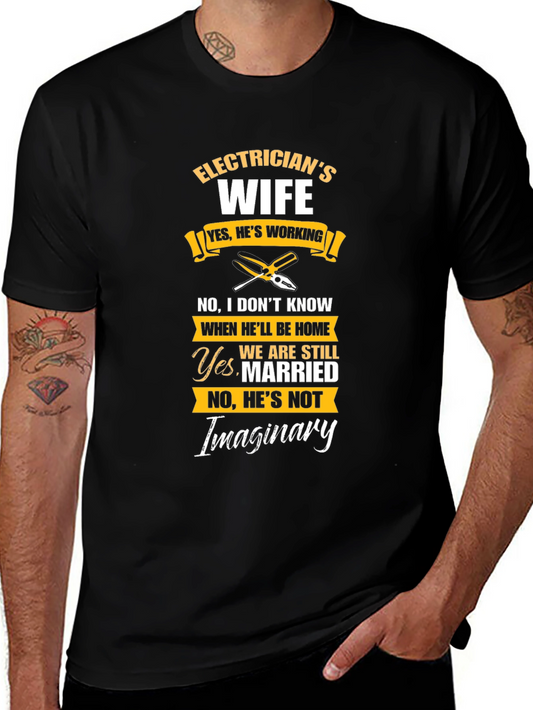 Electricians Wife Novelty Graphic T-Shirt