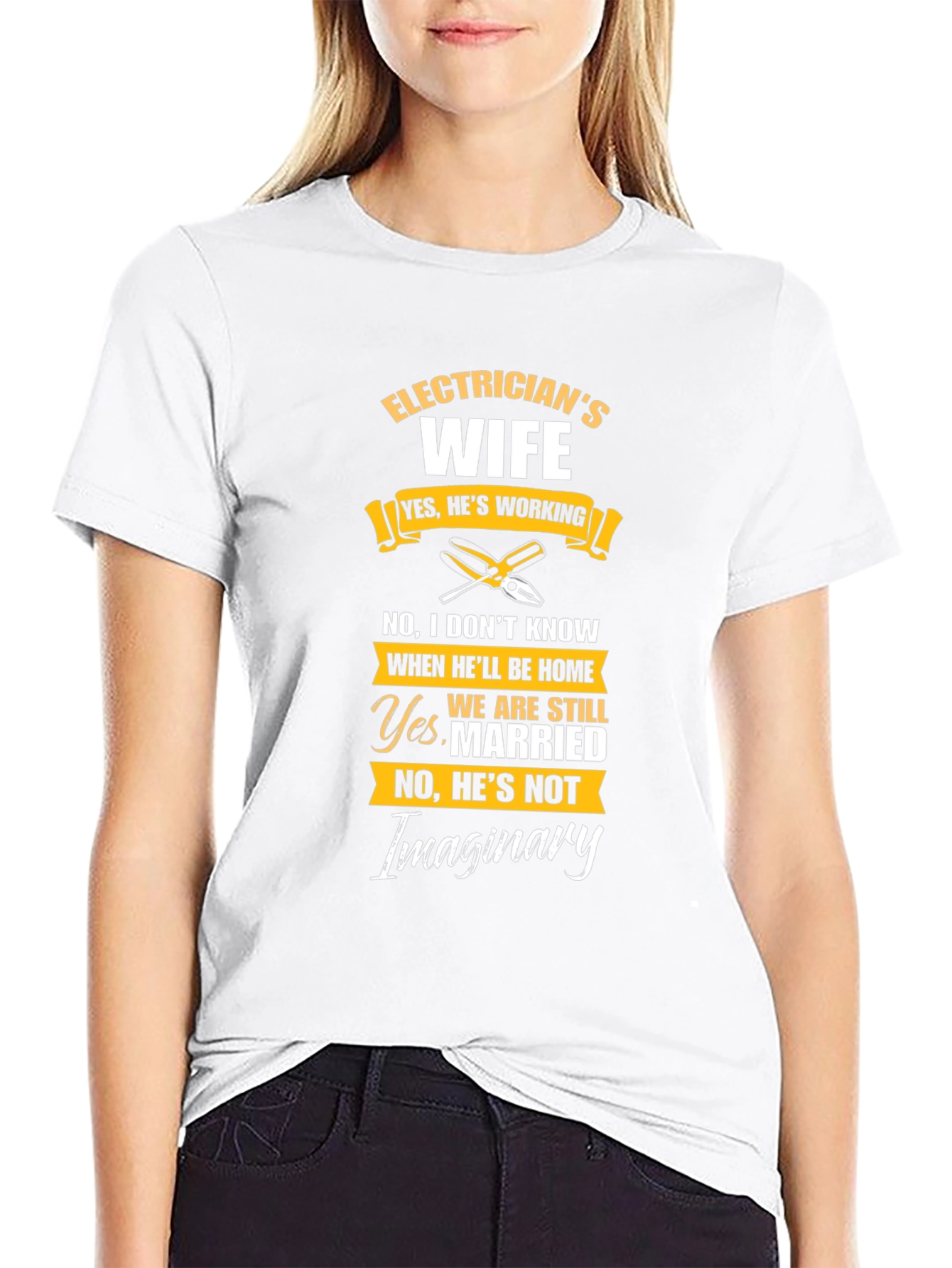 Electricians Wife Novelty Graphic T-Shirt