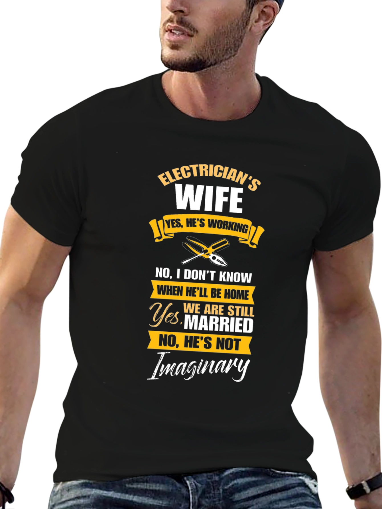 Electricians Wife Novelty Graphic T-Shirt
