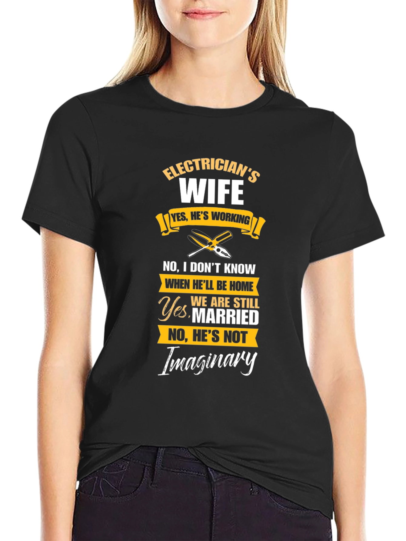 Electricians Wife Novelty Graphic T-Shirt