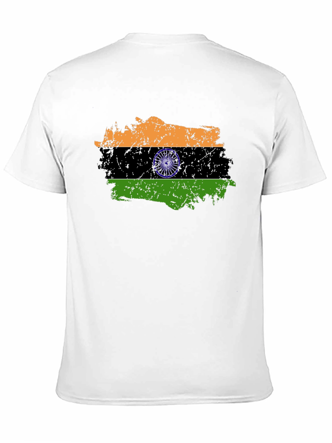 India Flag Graphic Black T-Shirt