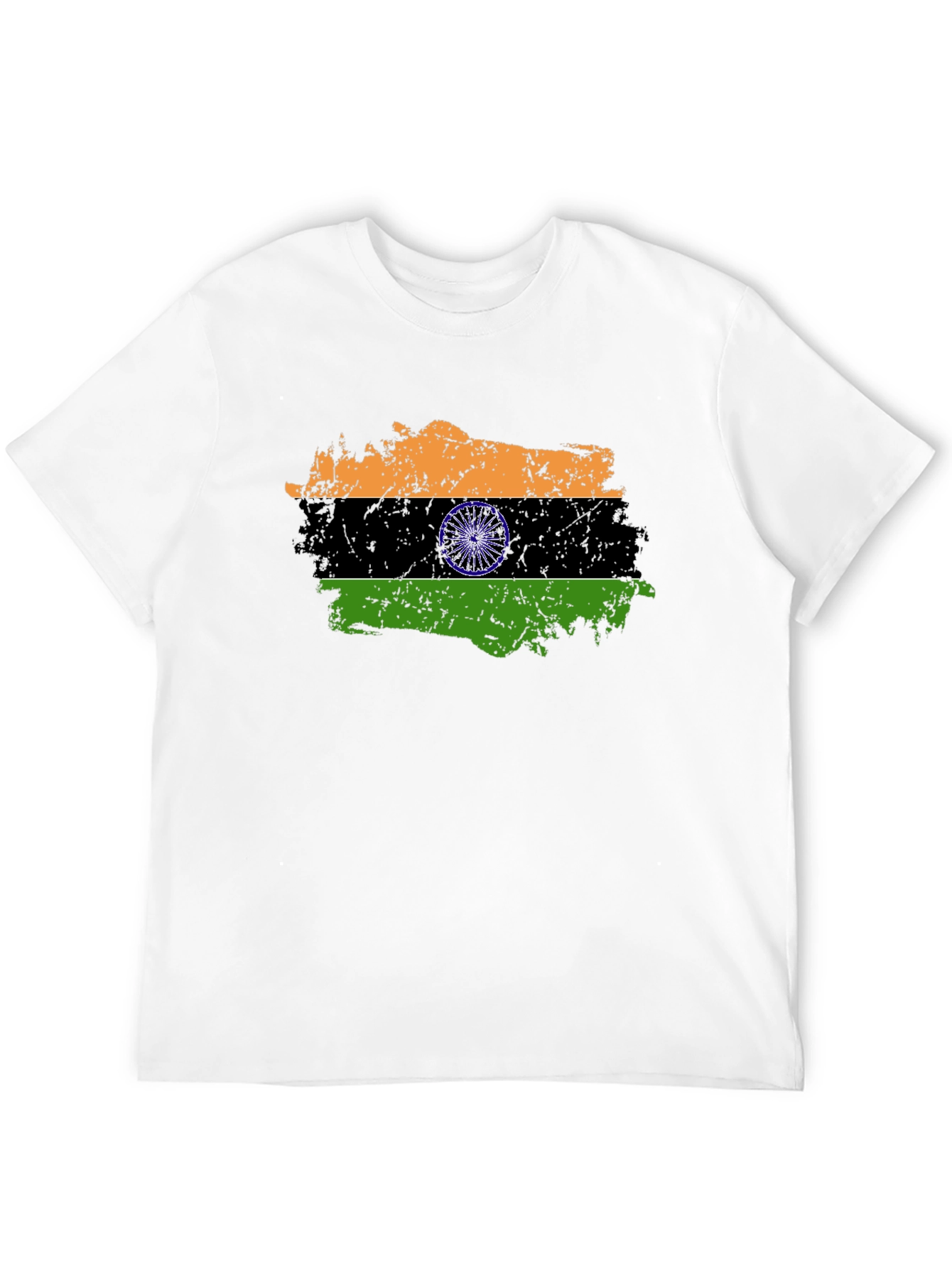 India Flag Graphic Black T-Shirt