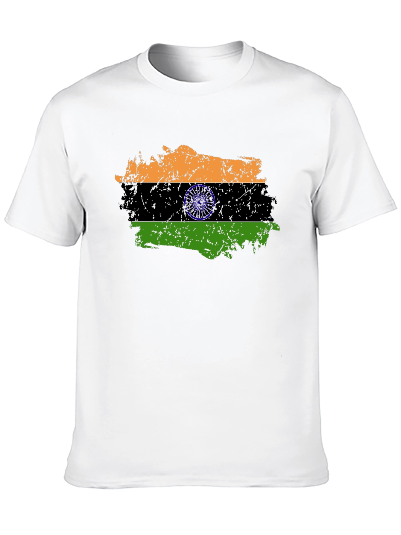 India Flag Graphic Black T-Shirt