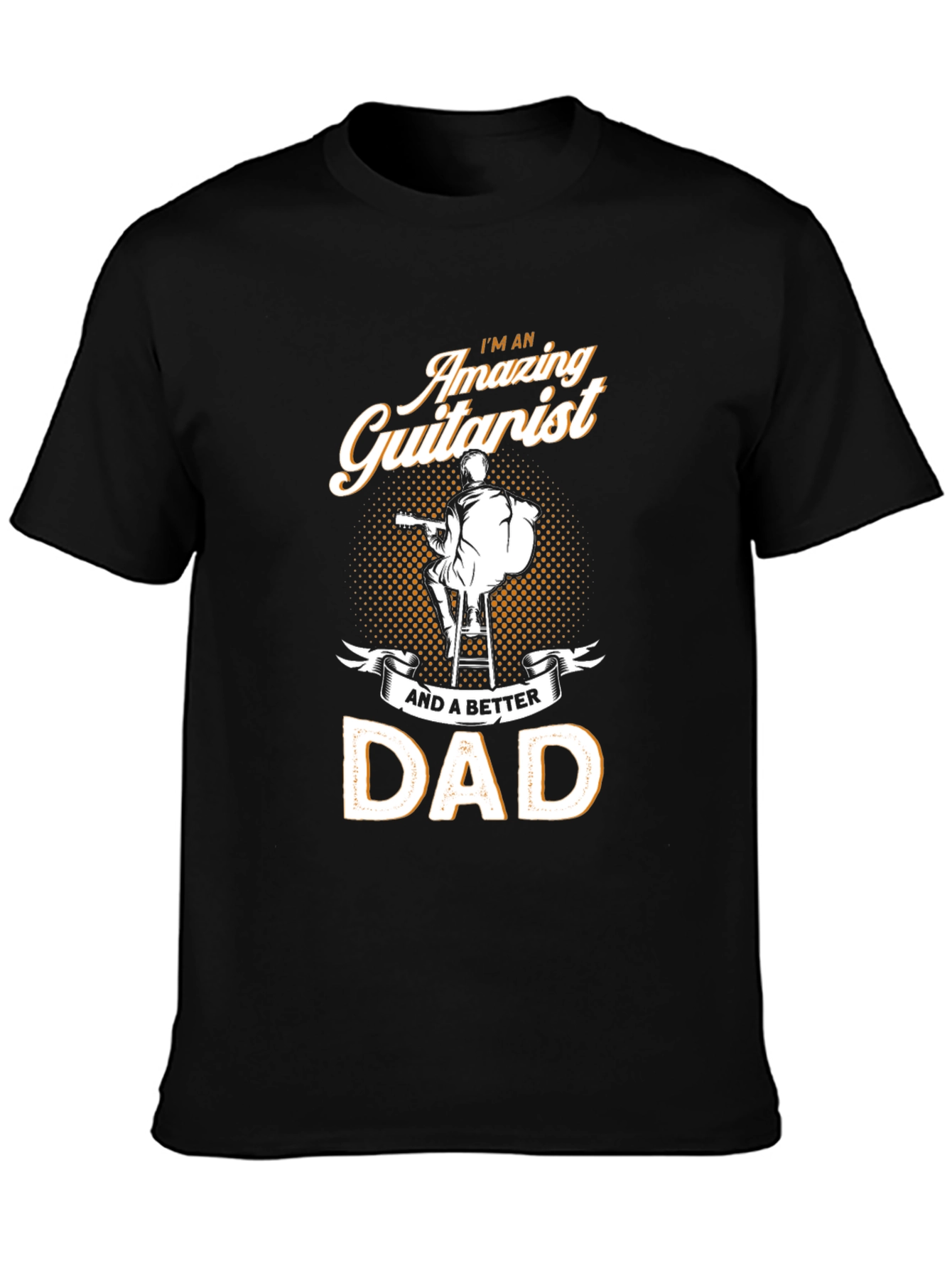 Amazing Guitarist Dad Black T-Shirt