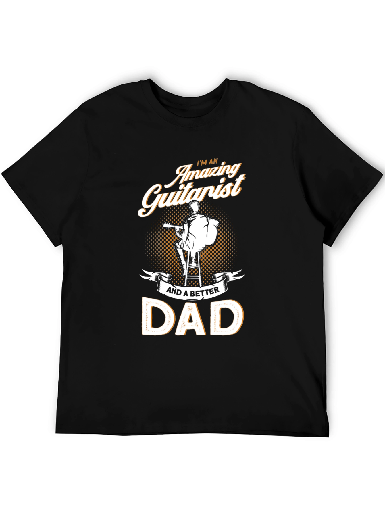 Amazing Guitarist Dad Black T-Shirt