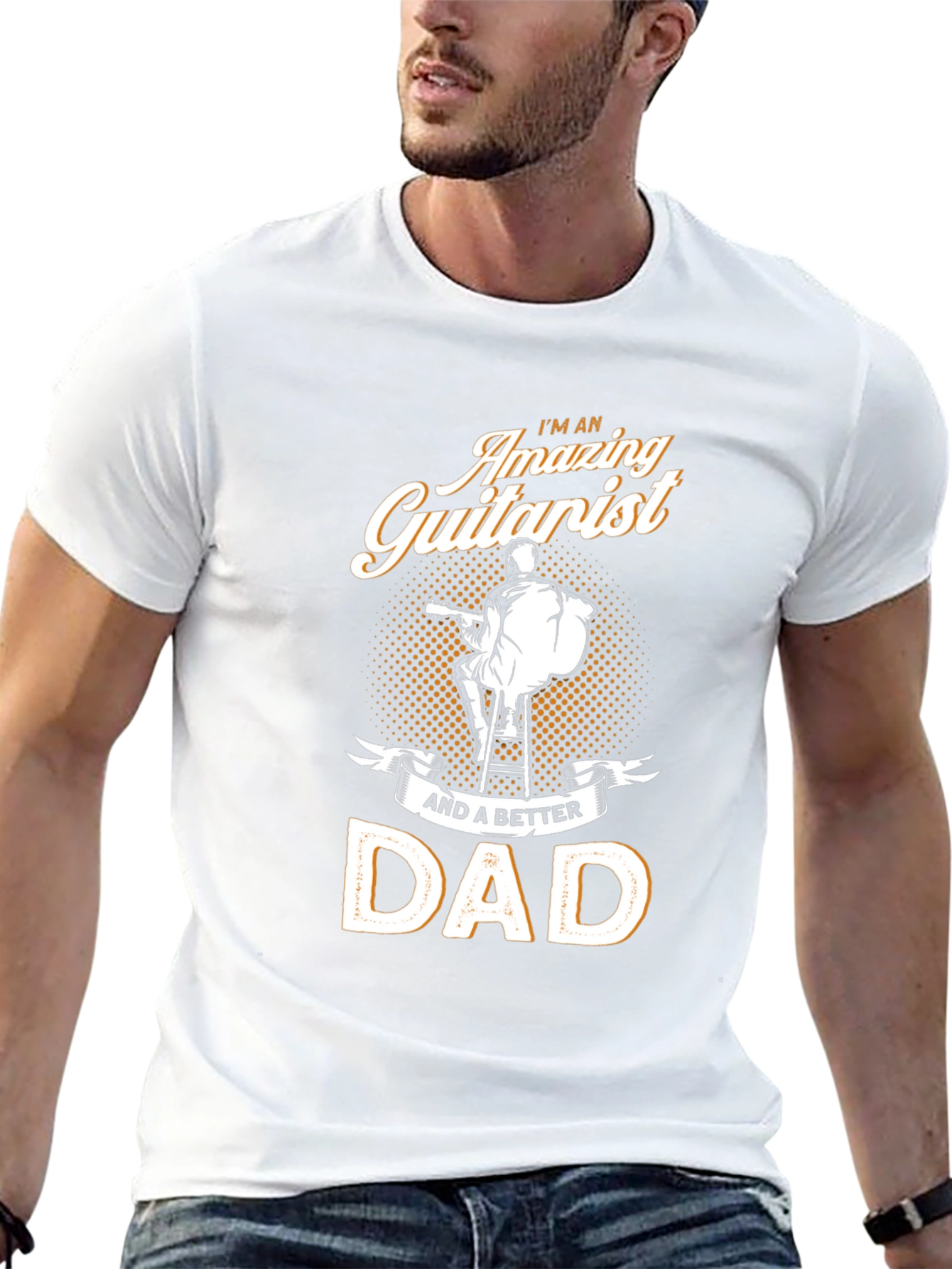 Amazing Guitarist Dad Black T-Shirt