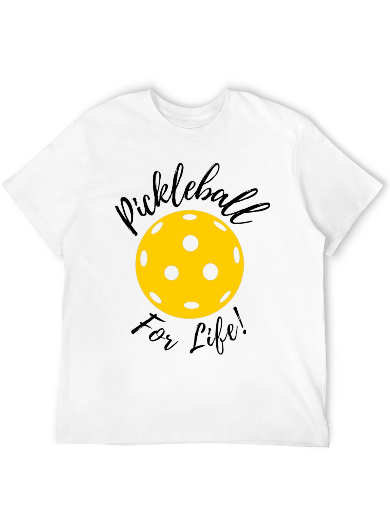 Pickleball For Life Black T-Shirt