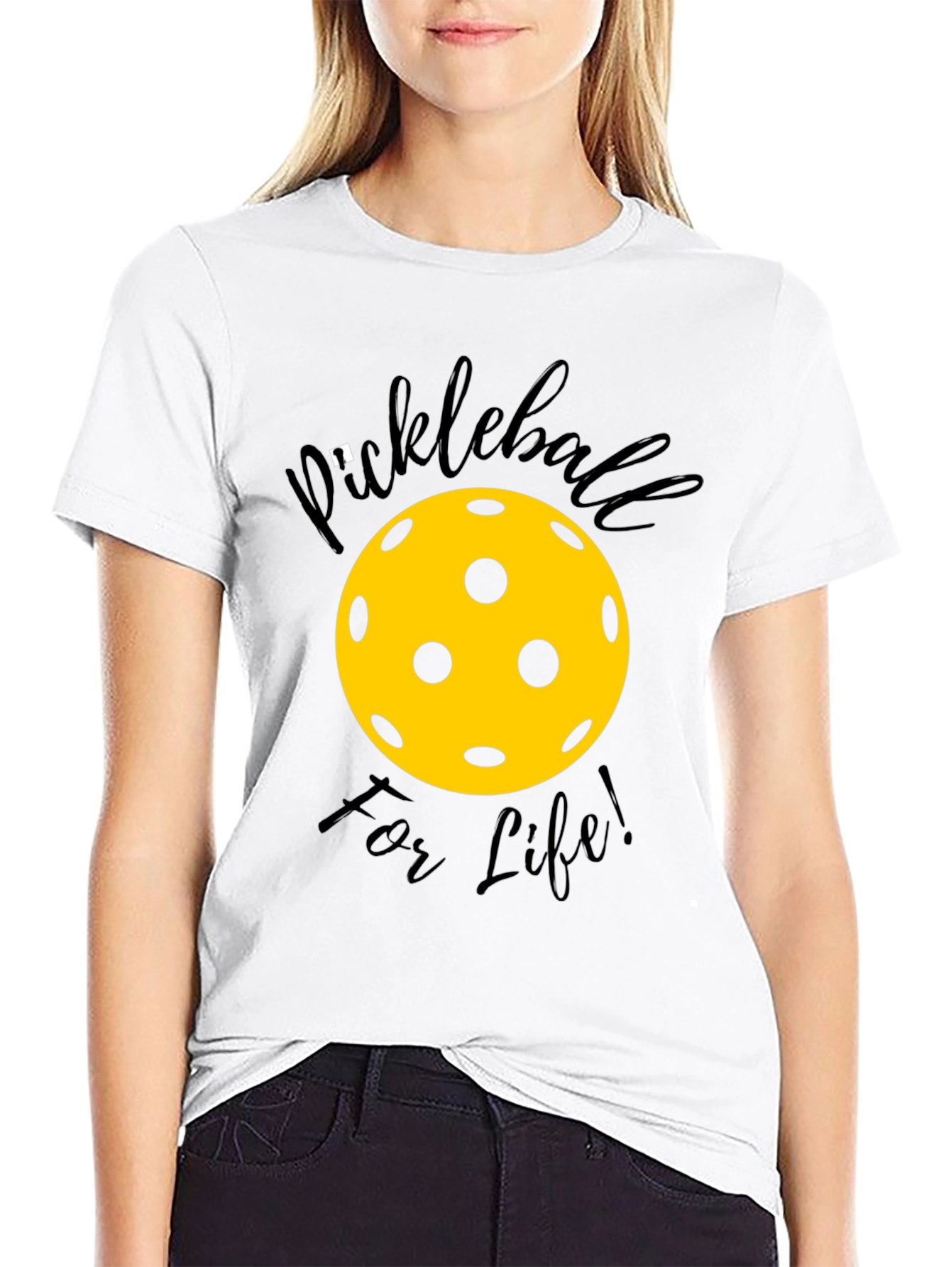 Pickleball For Life Black T-Shirt
