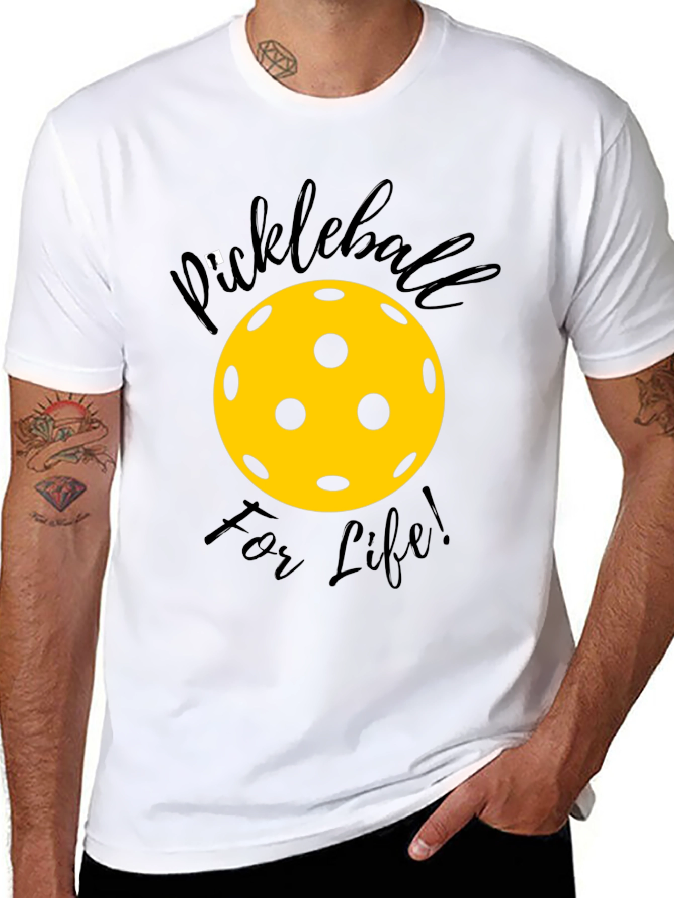 Pickleball For Life Black T-Shirt