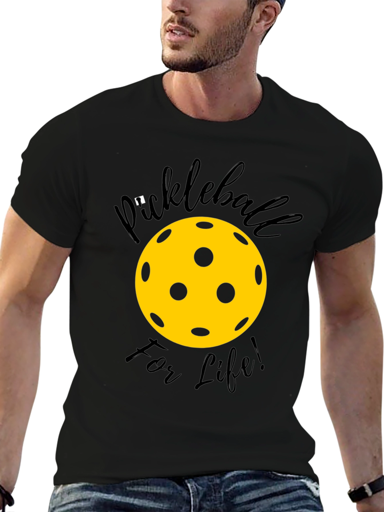 Pickleball For Life Black T-Shirt