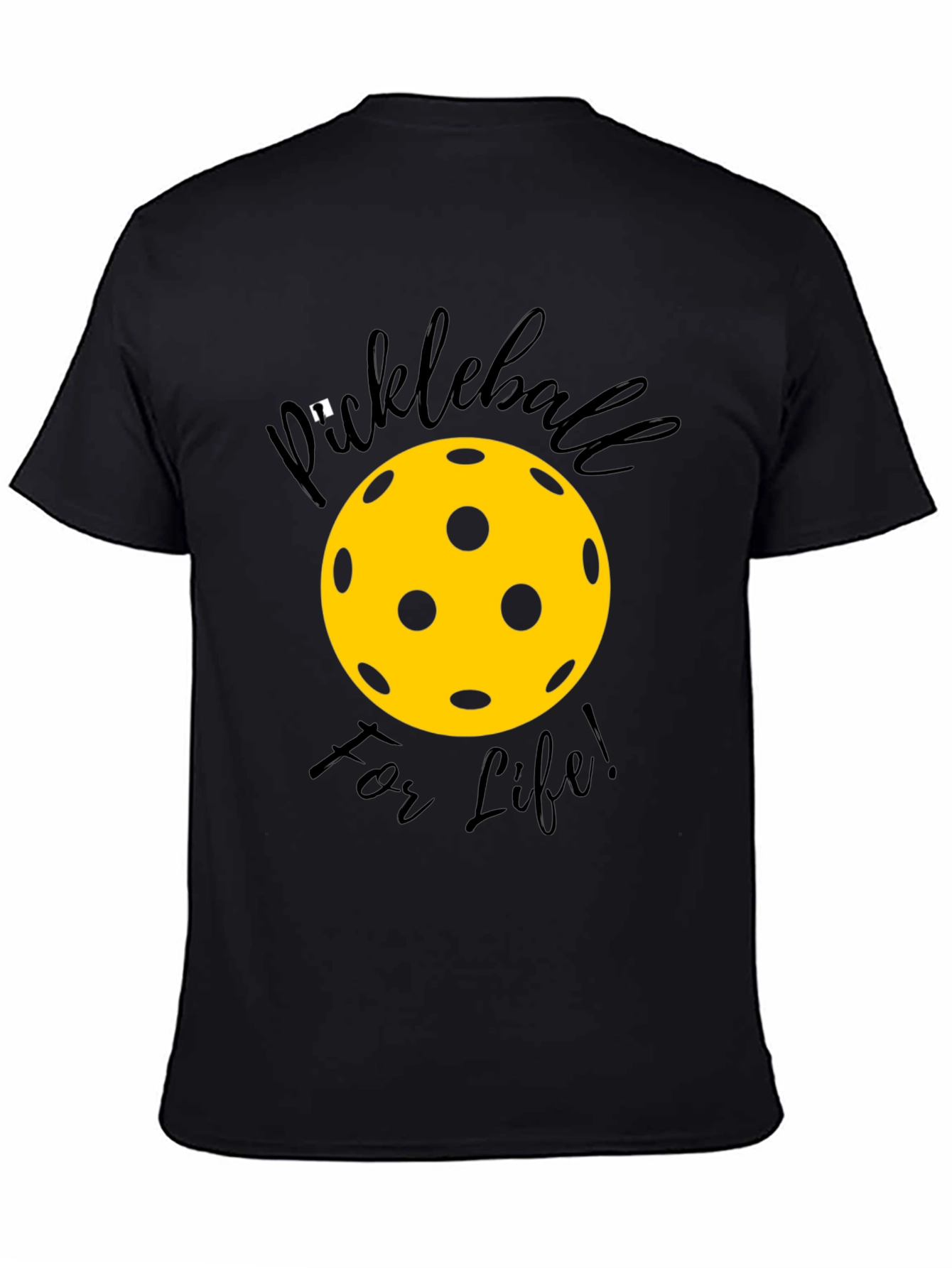 Pickleball For Life Black T-Shirt