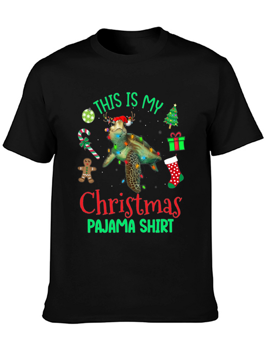 Christmas Pajama Shirt with Turtle