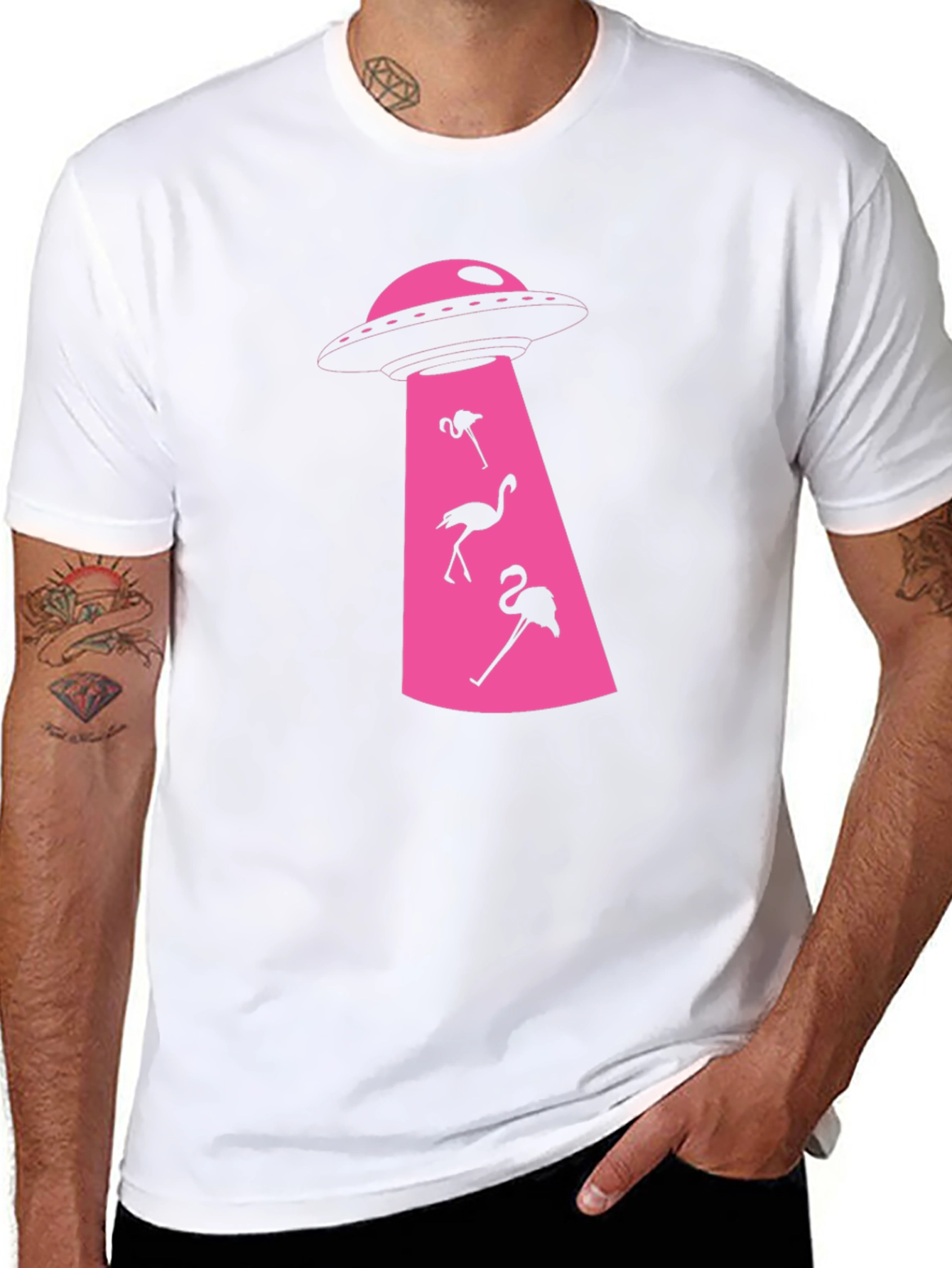 Flamingo Abduction T-Shirt: Fun & Unique Design