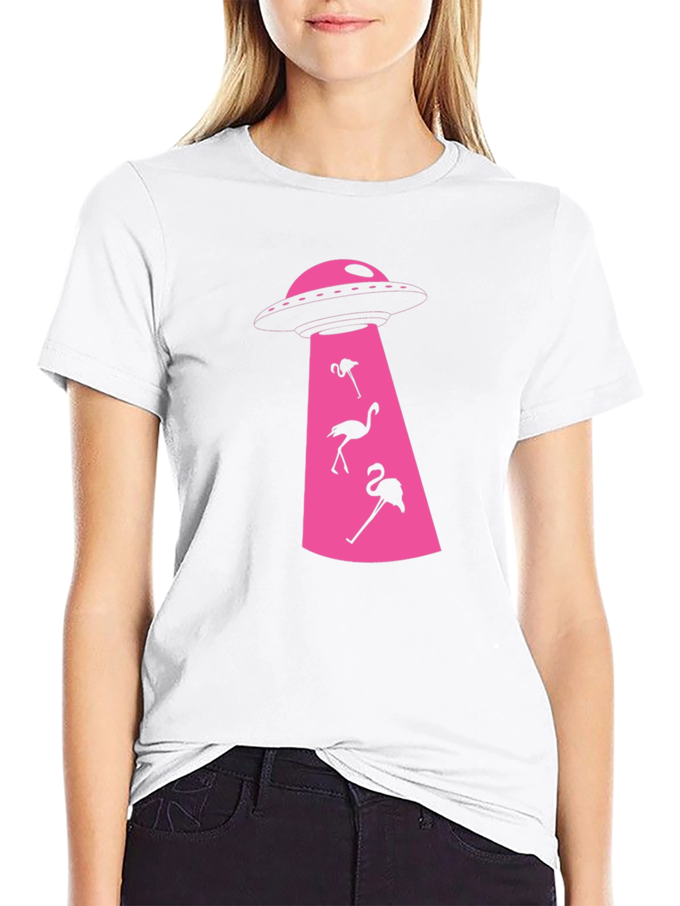 Flamingo Abduction T-Shirt: Fun & Unique Design
