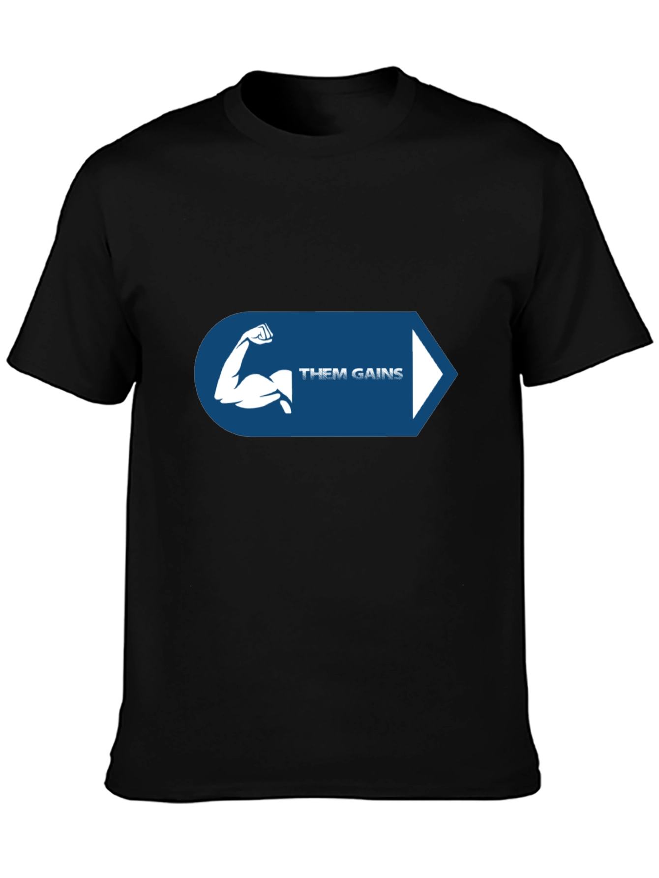 Them Gains Black T-Shirt for Fitness Enthusiasts