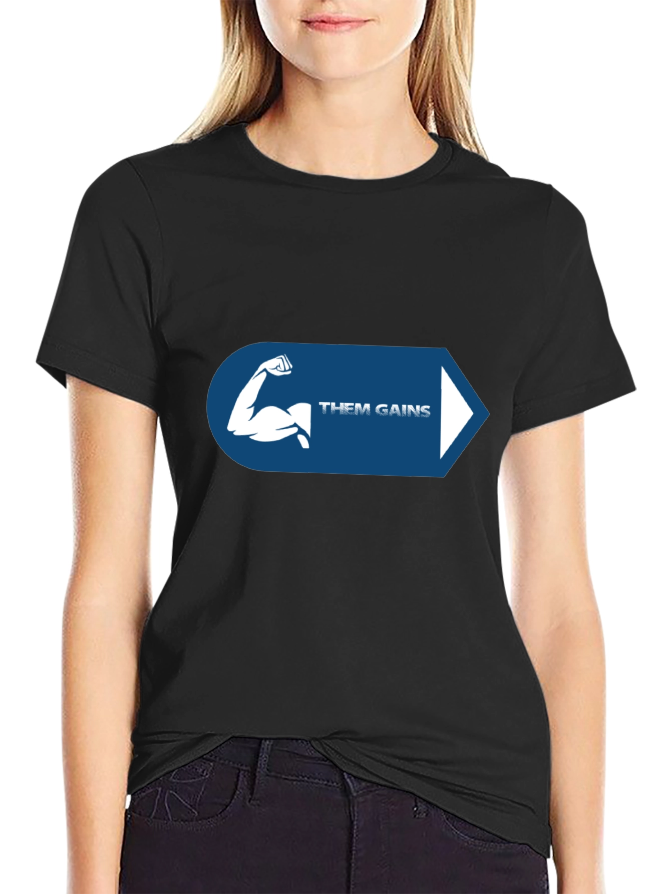 Them Gains Black T-Shirt for Fitness Enthusiasts