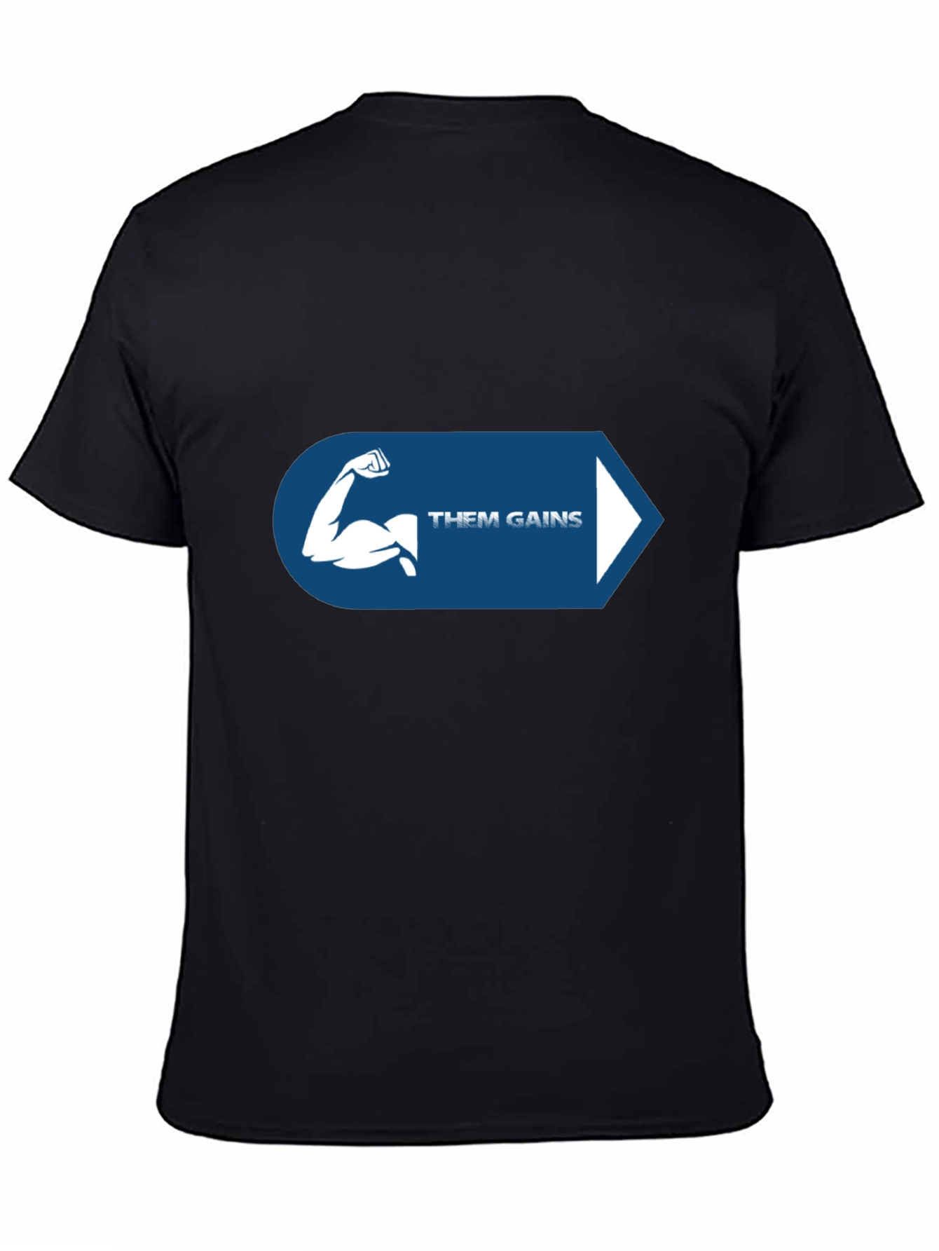 Them Gains Black T-Shirt for Fitness Enthusiasts