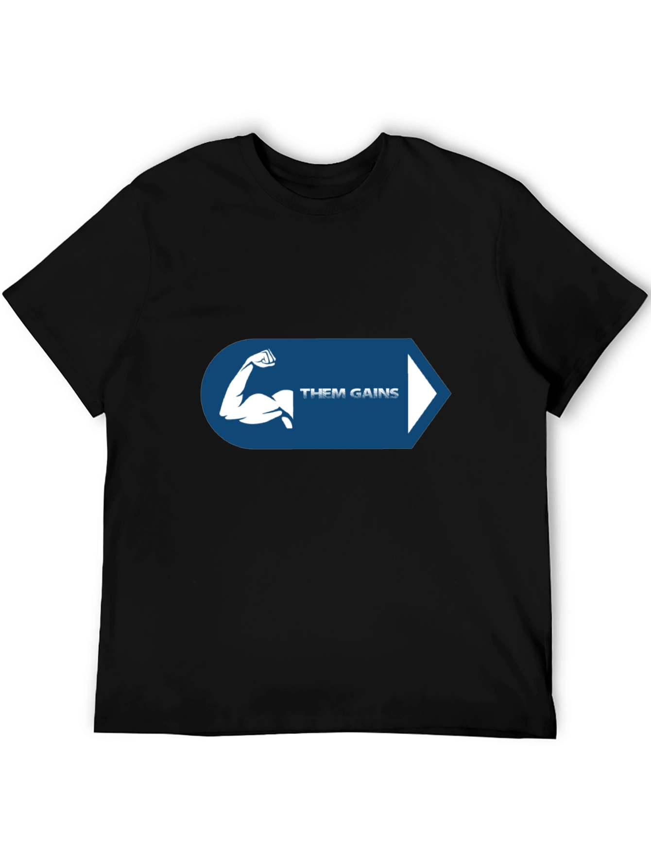Them Gains Black T-Shirt for Fitness Enthusiasts