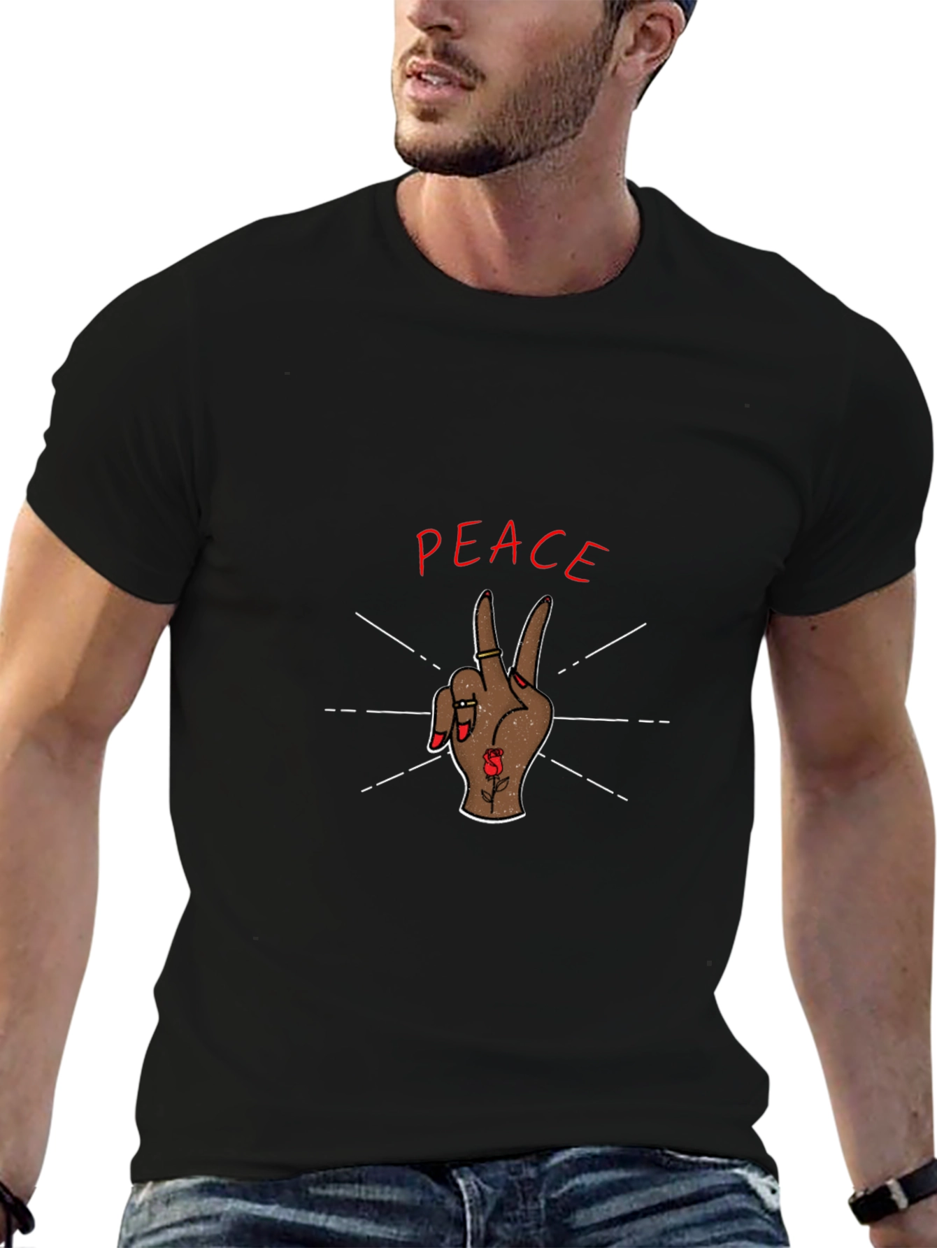 Peace Sign Graphic Tee - Stylish & Comfortable
