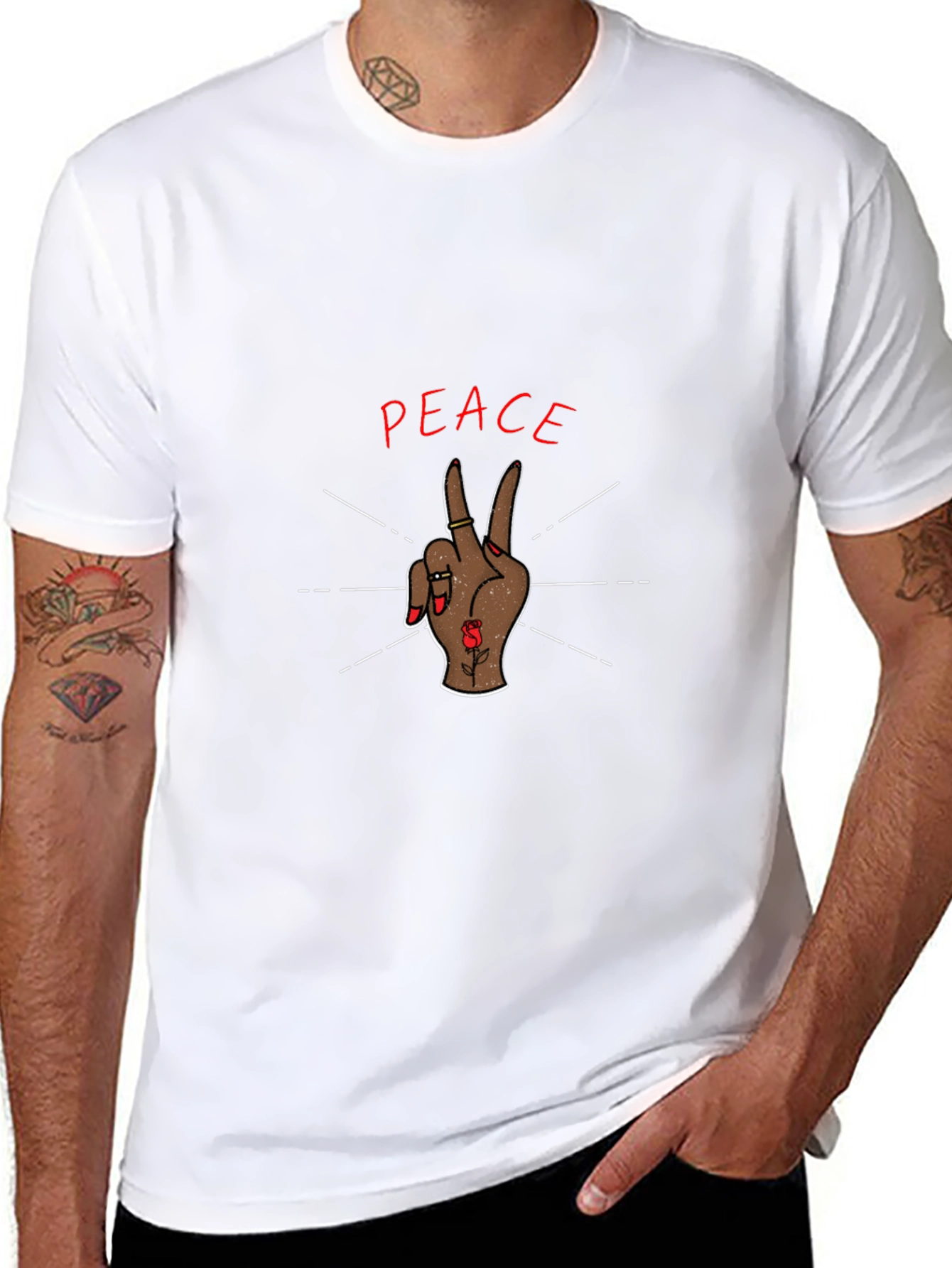 Peace Sign Graphic Tee - Stylish & Comfortable