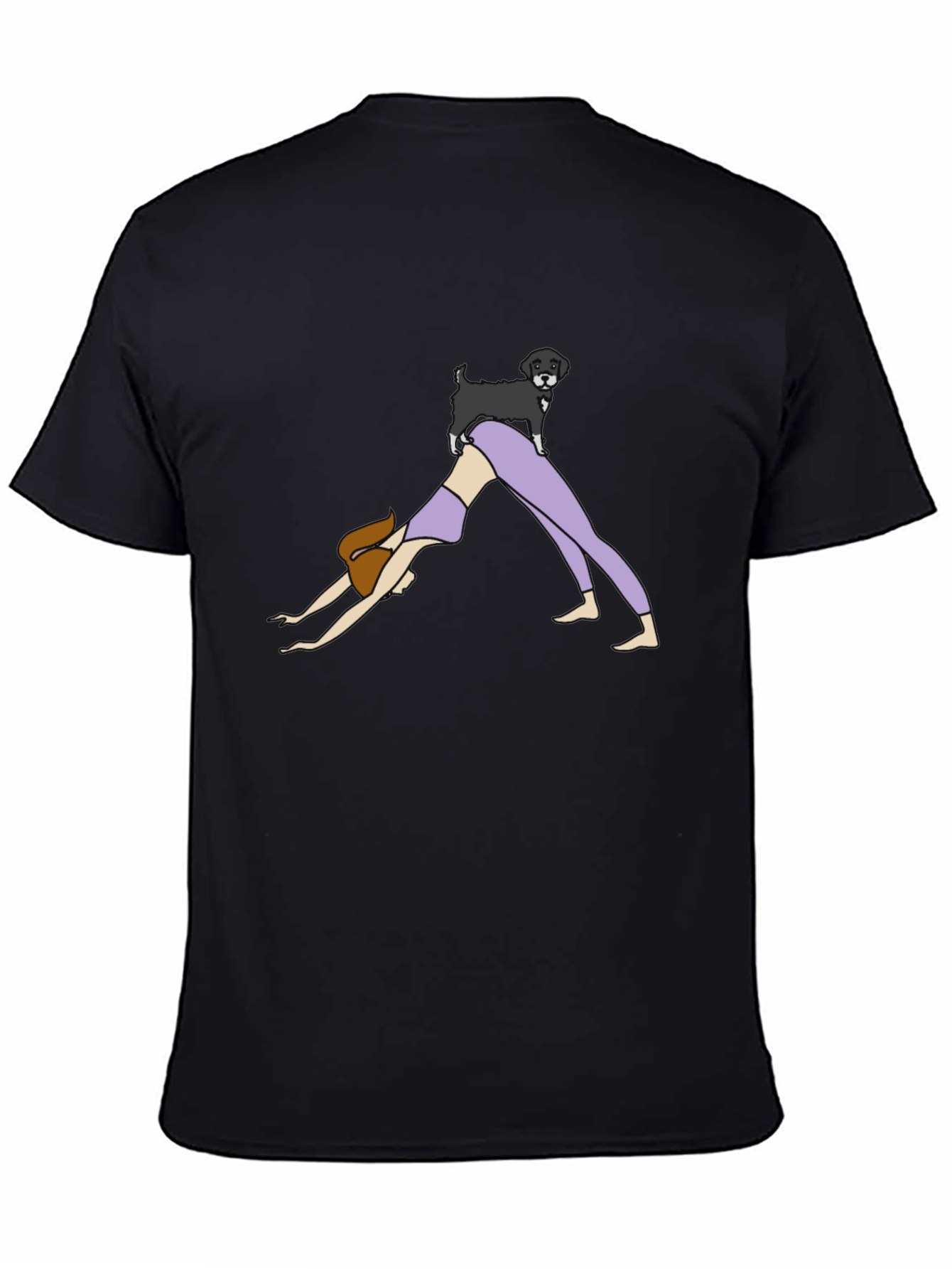 Yoga Dog Black T-Shirt