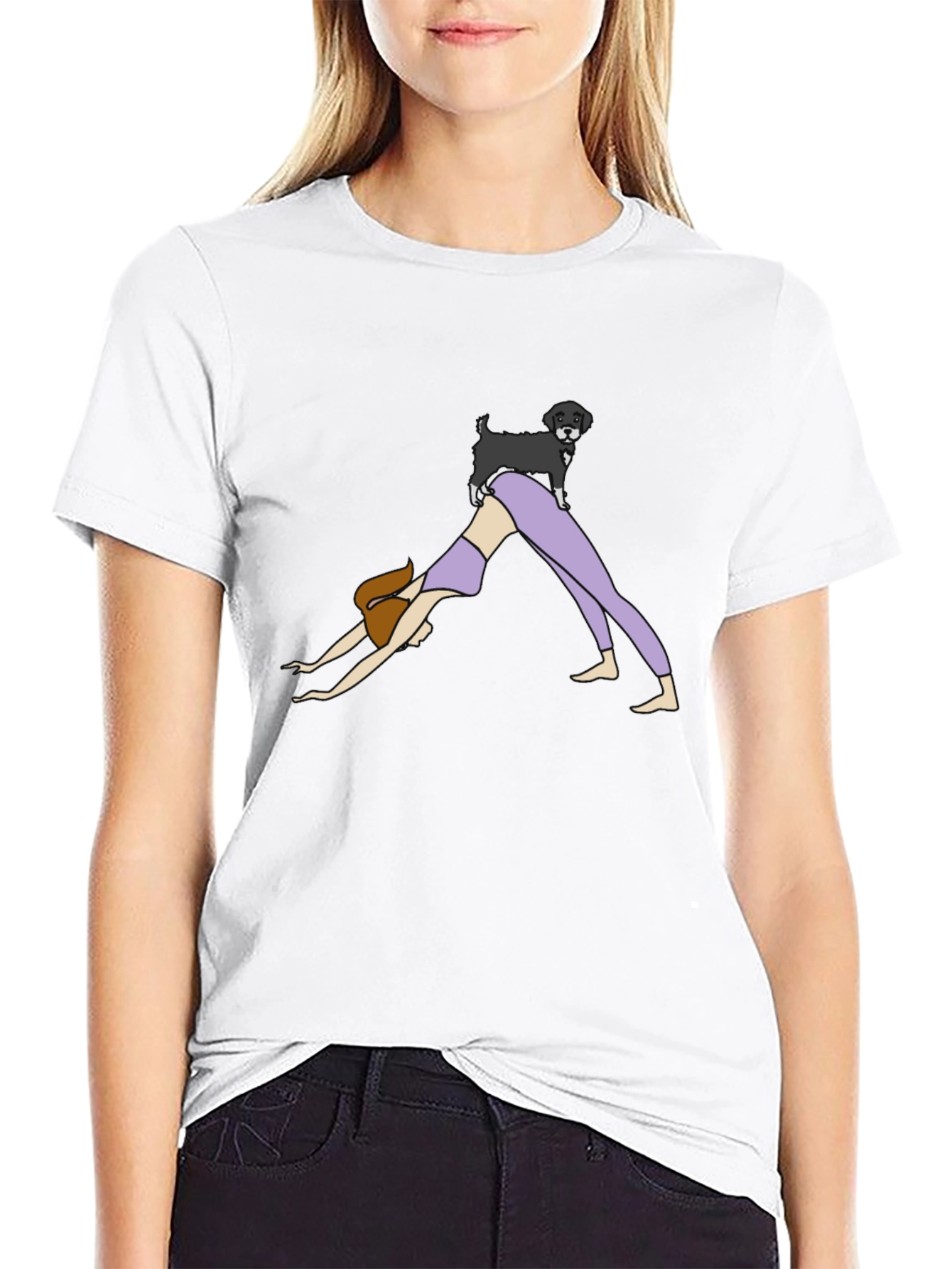 Yoga Dog Black T-Shirt