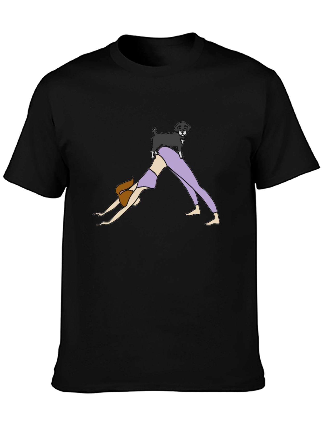 Yoga Dog Black T-Shirt