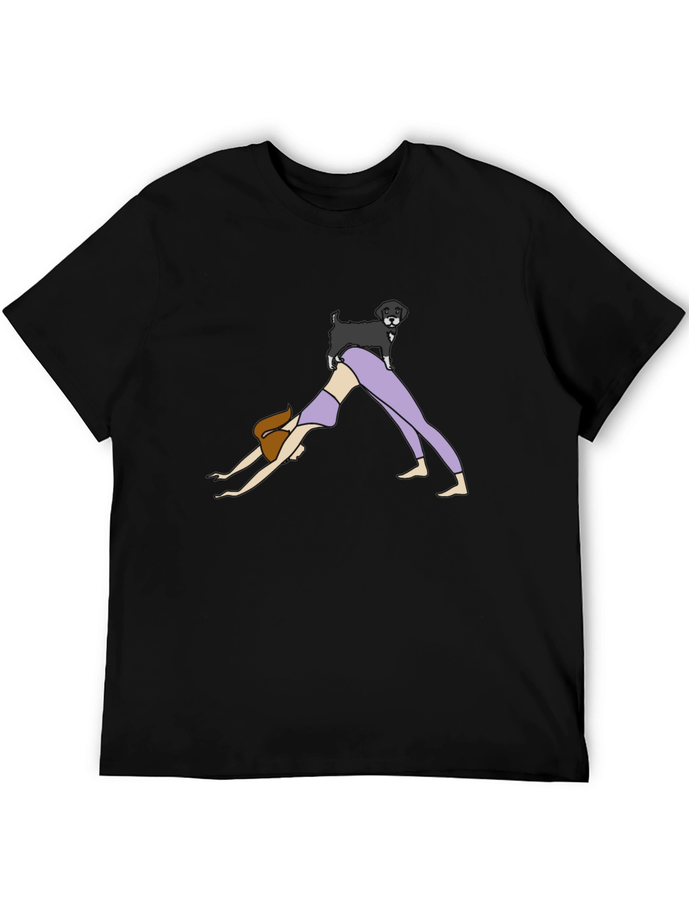Yoga Dog Black T-Shirt