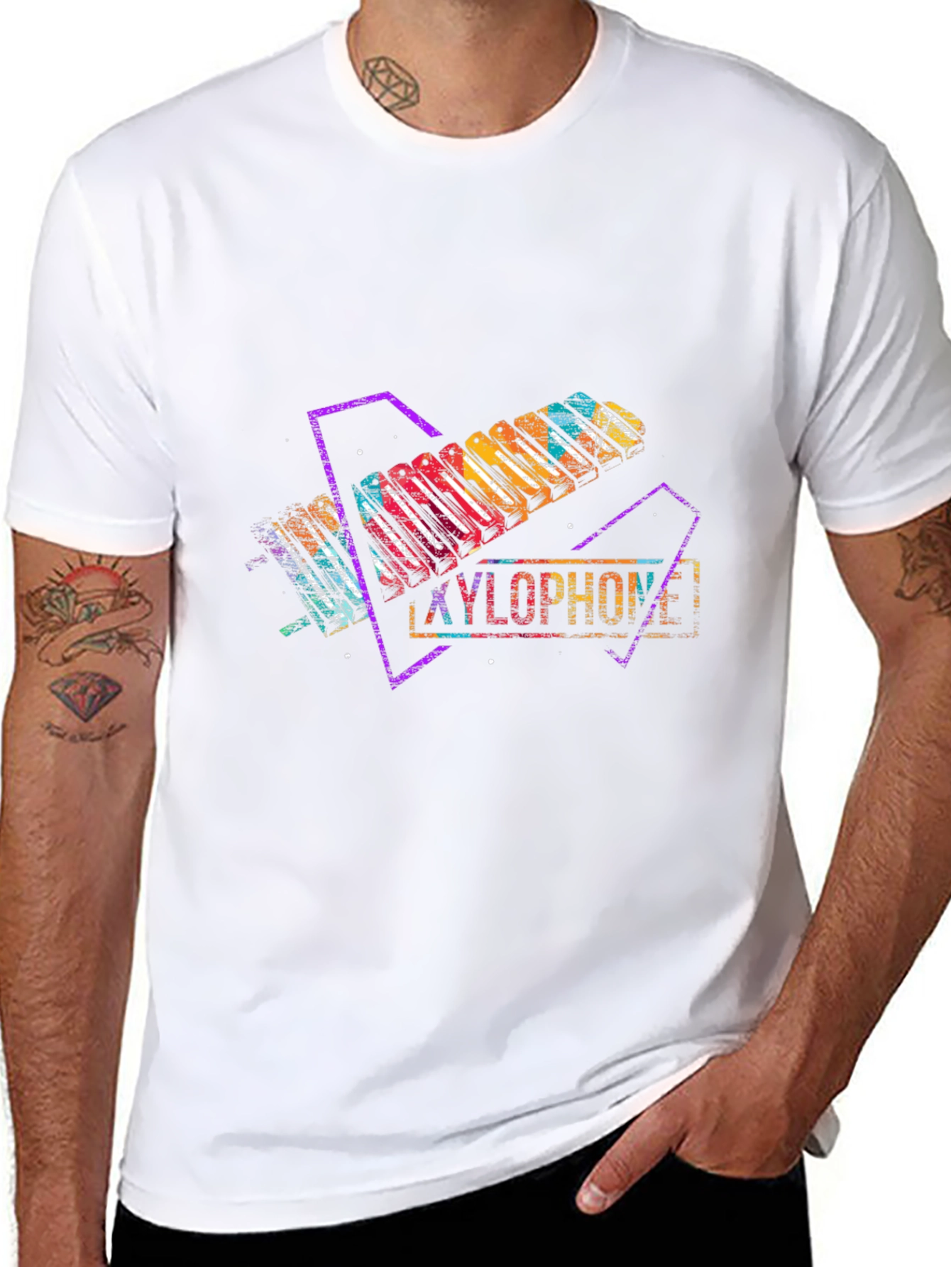 Xylophone Graphic Black Tee