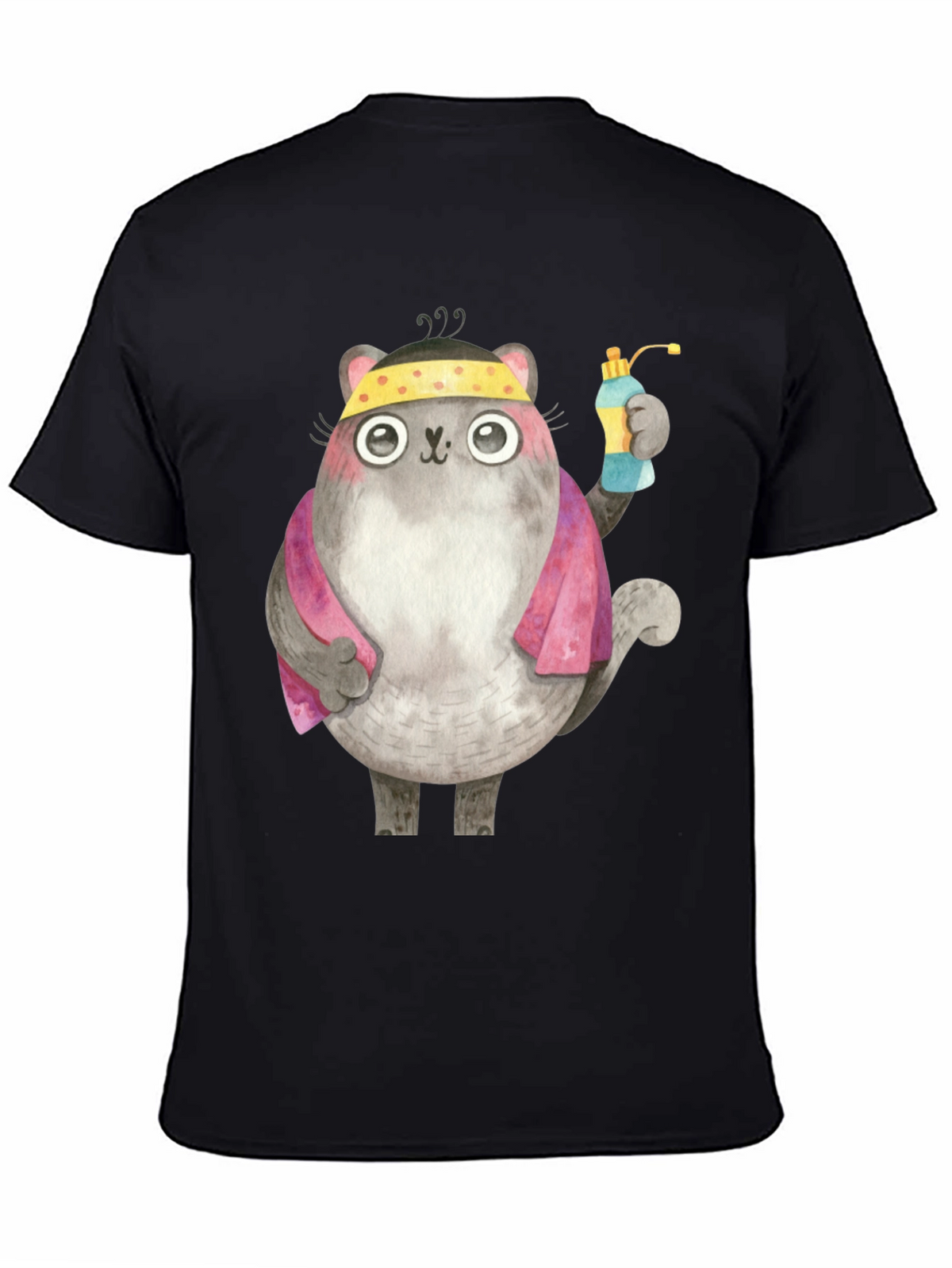 Gym Cat T-Shirt - Fitness Cartoon Tee