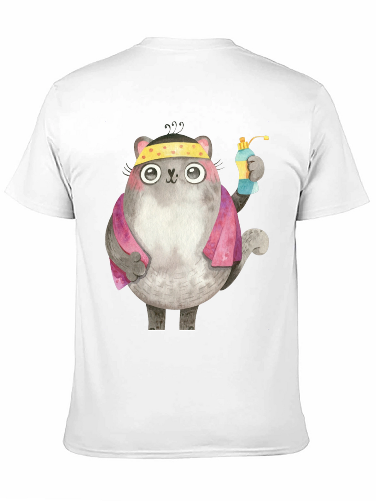 Gym Cat T-Shirt - Fitness Cartoon Tee