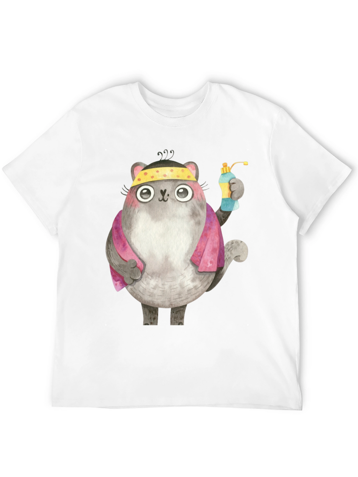 Gym Cat T-Shirt - Fitness Cartoon Tee