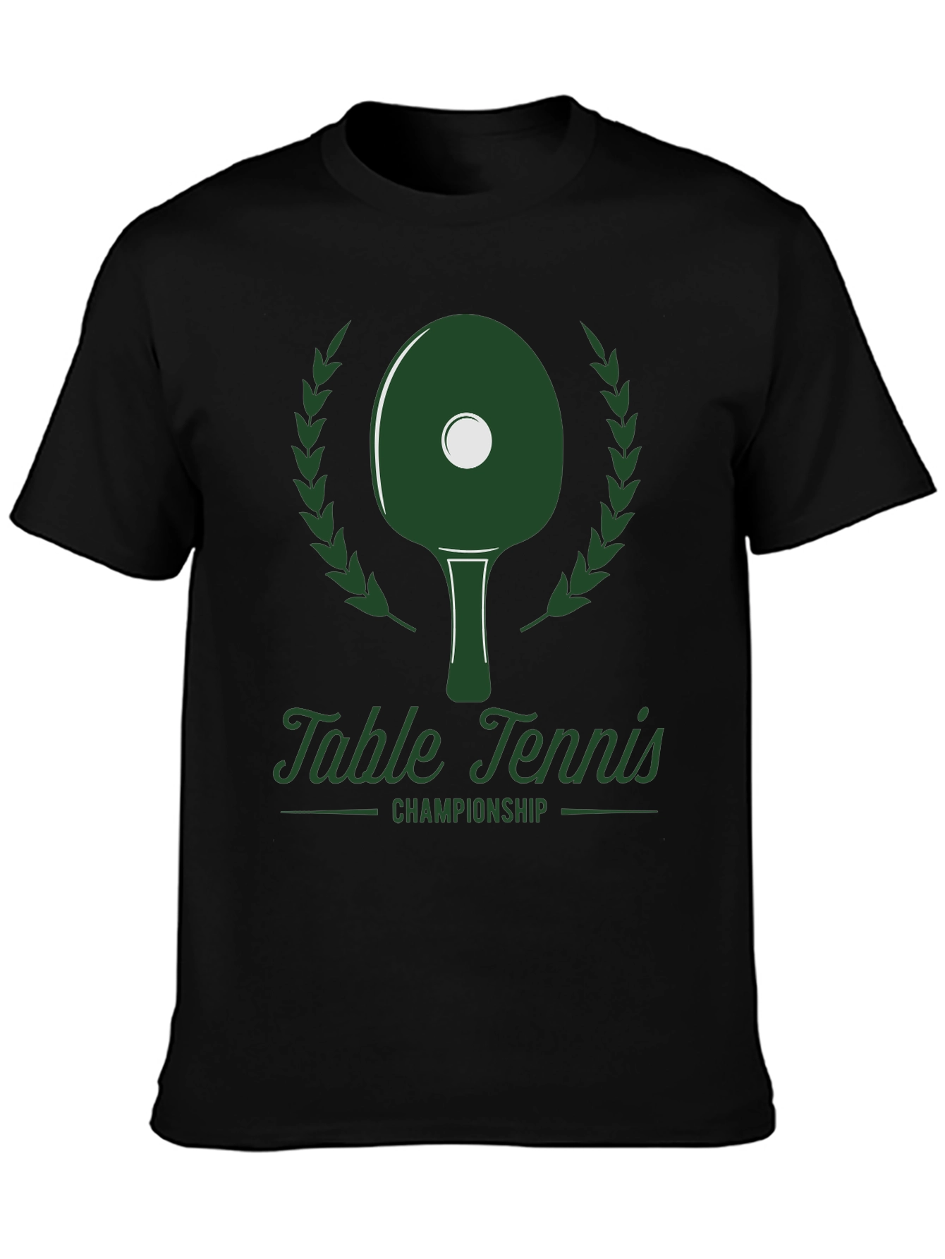 Table Tennis Championship Graphic Tee - Black