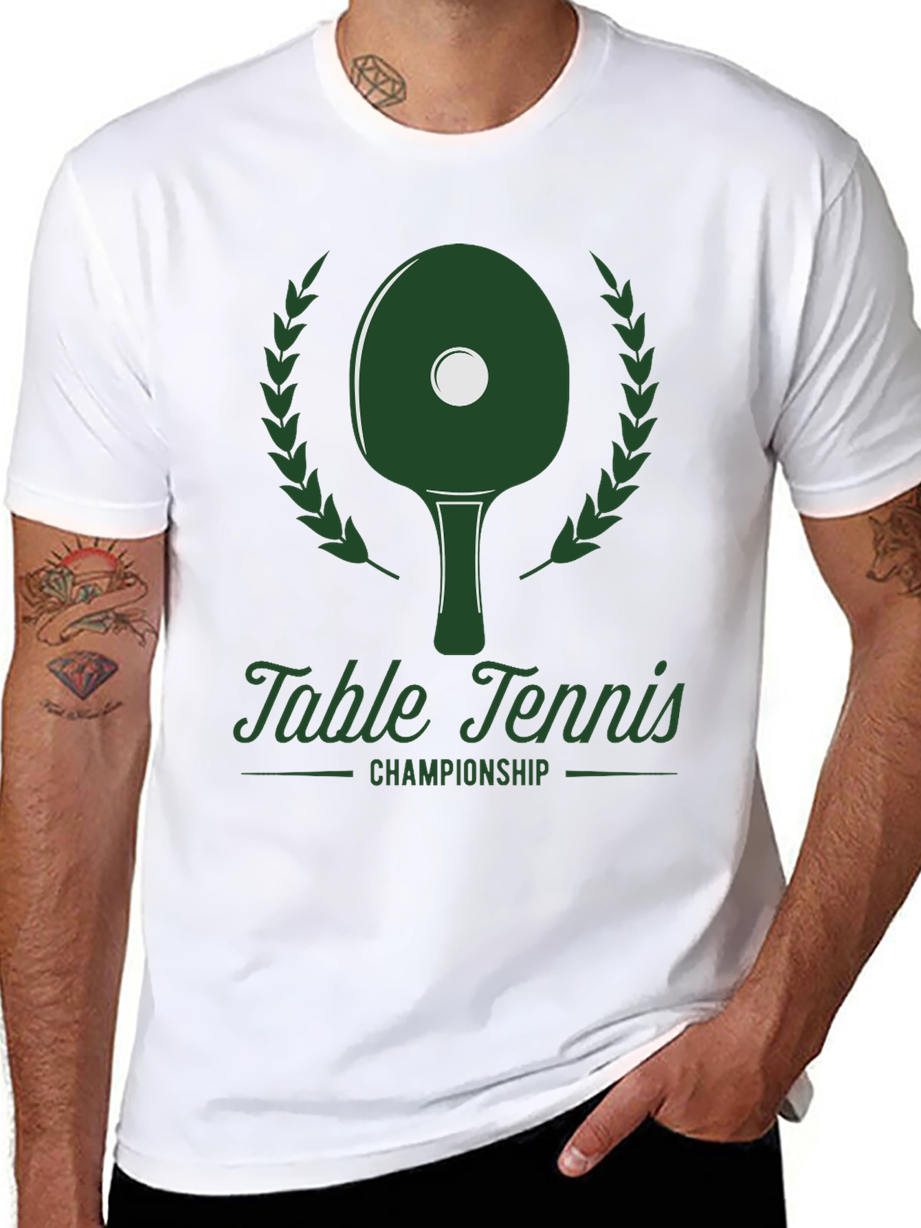 Table Tennis Championship Graphic Tee - Black