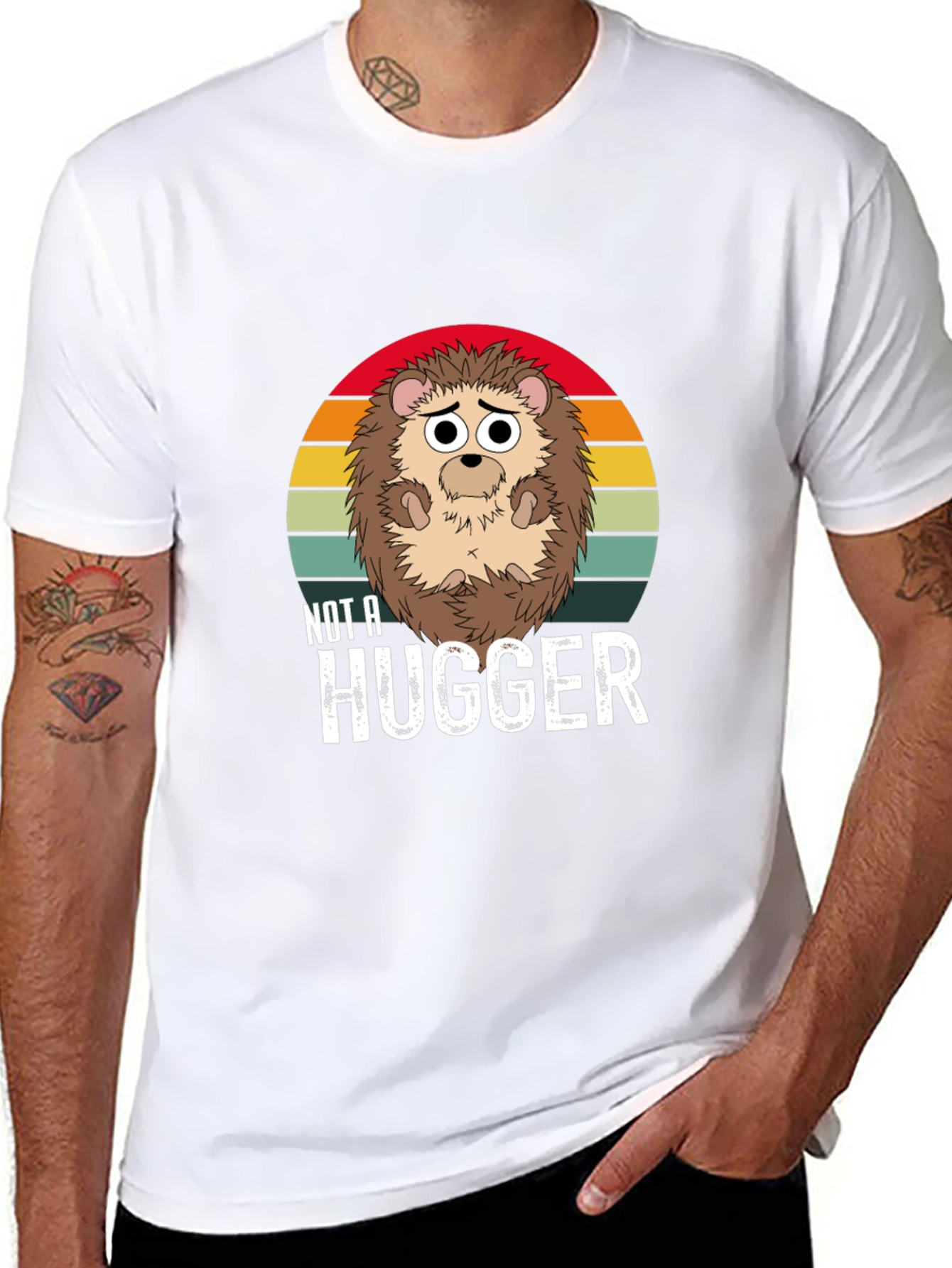 Not a Hugger Hedgehog Graphic Tee - Unisex