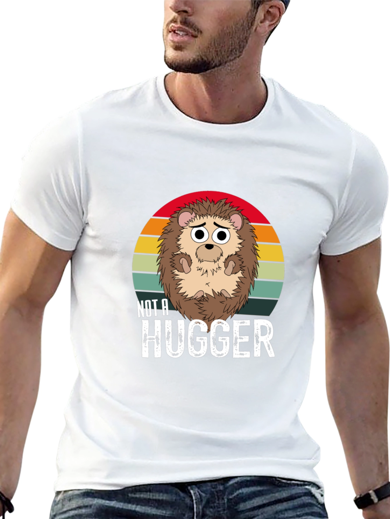 Not a Hugger Hedgehog Graphic Tee - Unisex