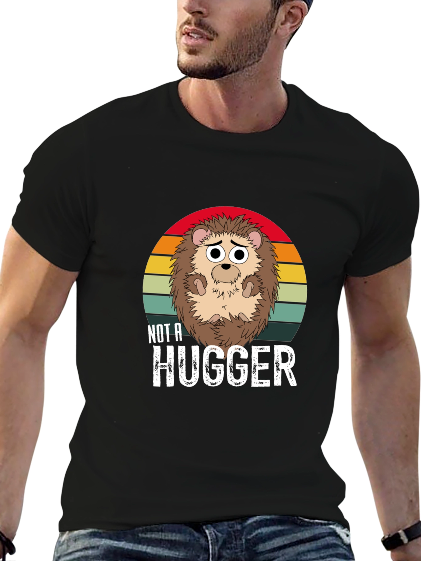 Not a Hugger Hedgehog Graphic Tee - Unisex