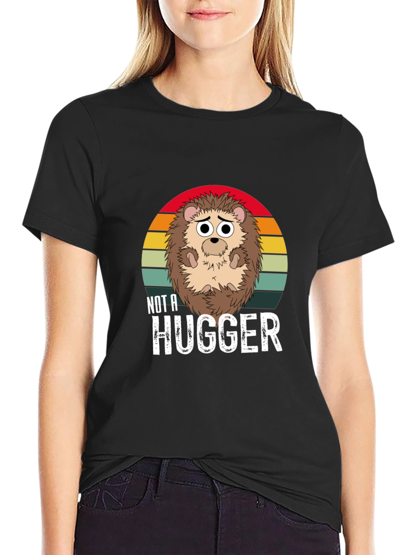 Not a Hugger Hedgehog Graphic Tee - Unisex