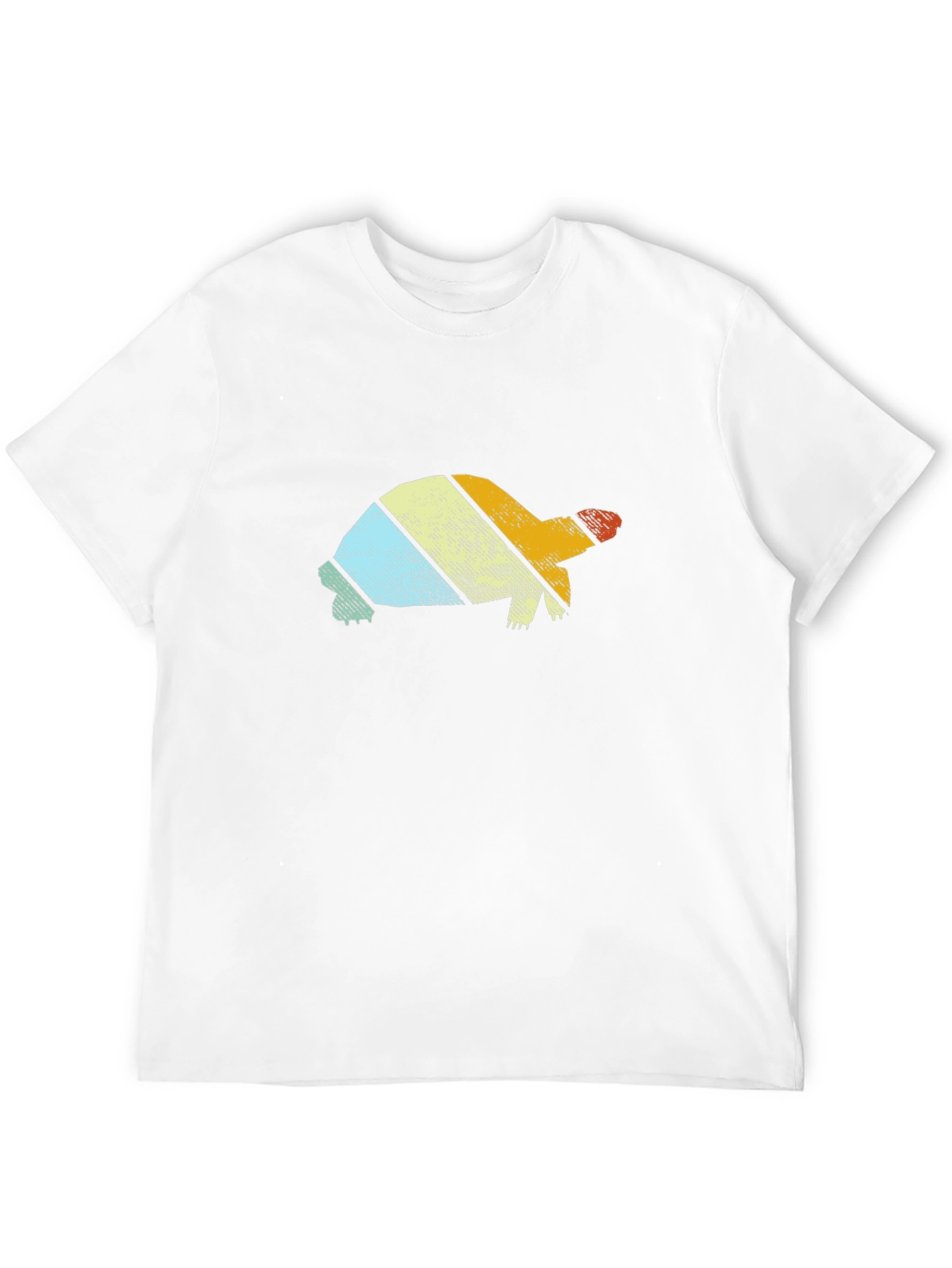 Retro Turtle Graphic Tee - Black Cotton T-Shirt