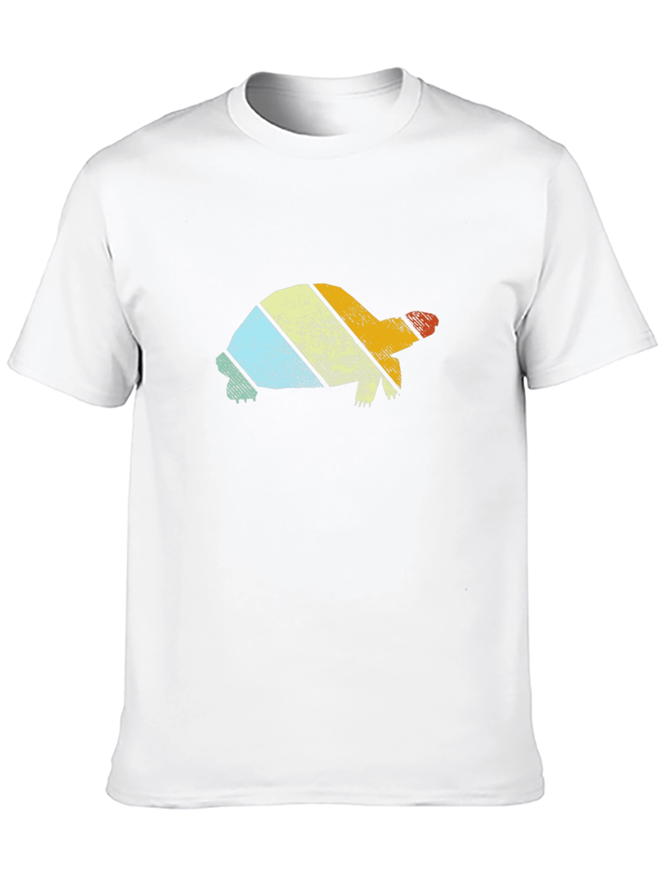 Retro Turtle Graphic Tee - Black Cotton T-Shirt